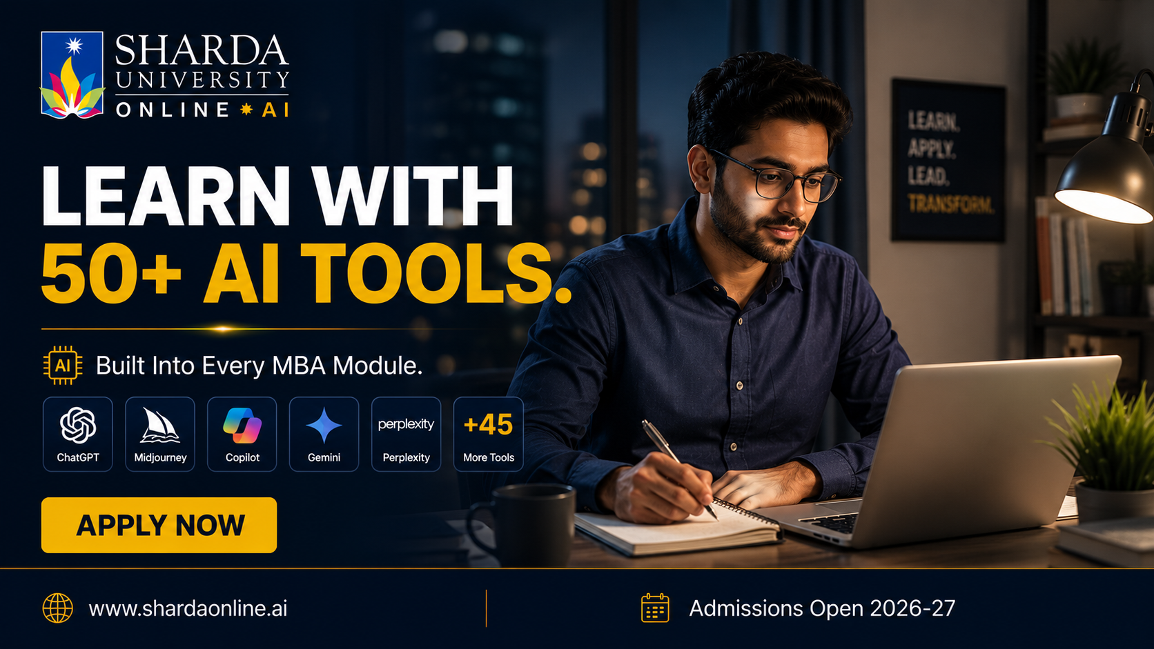 Sharda University Online.AI Facebook ad from Jul 29, 2026