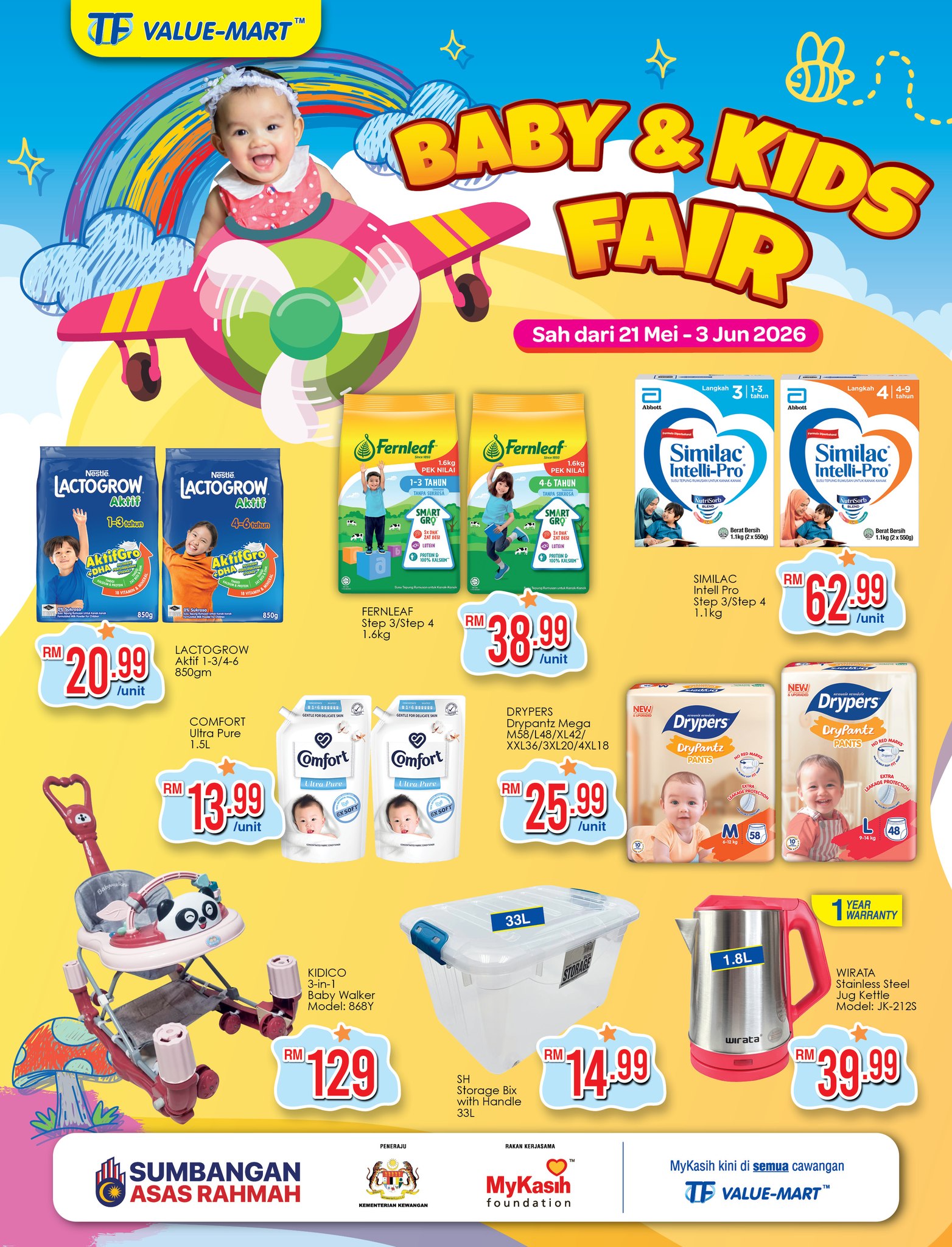 TF Value-Mart Sdn.Bhd Facebook ad: Mommies & daddies, jom manjakan anak-anak anda di…