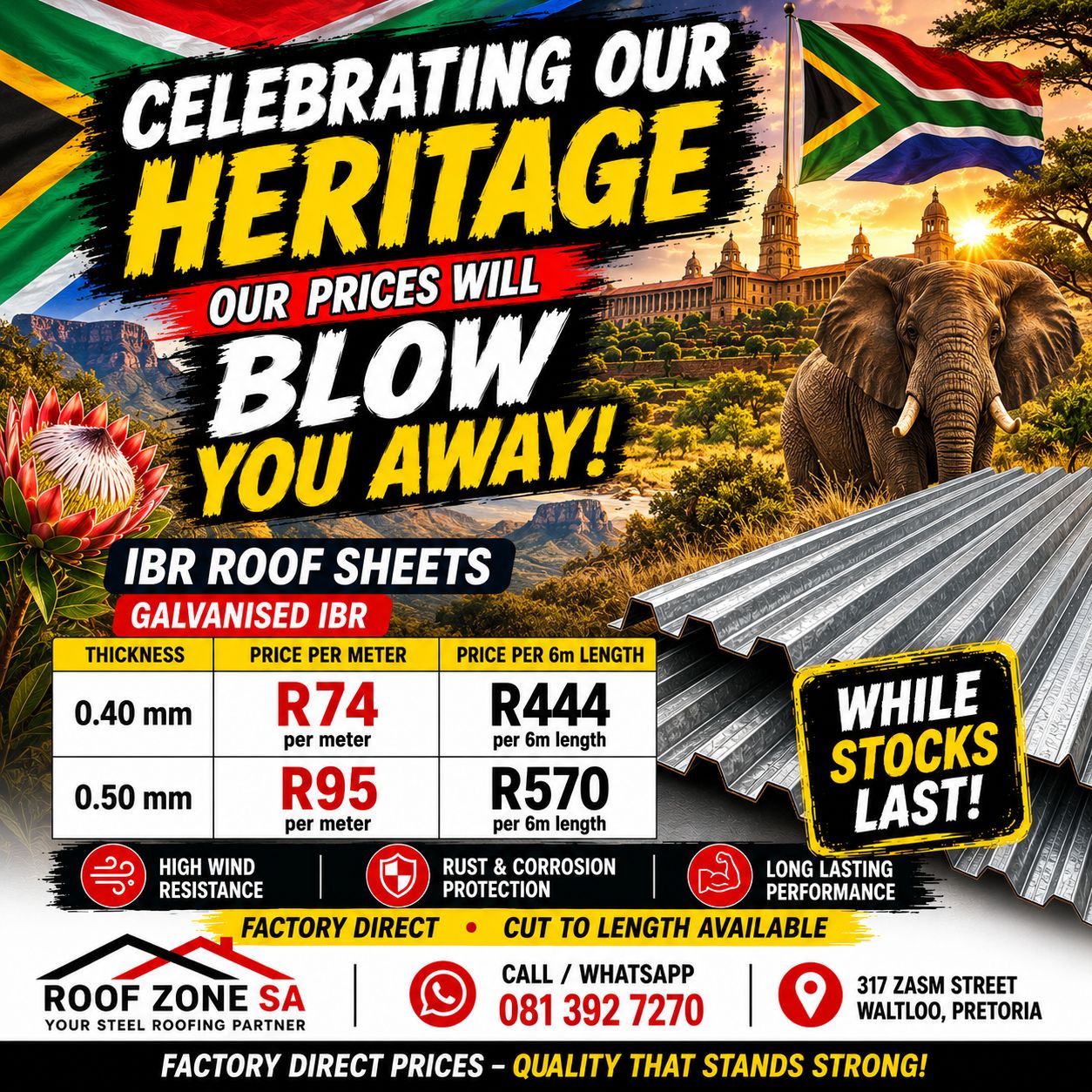 RoofZone SA Facebook ad: DONT DELAY. Visit RoofZone SA urgently and see…