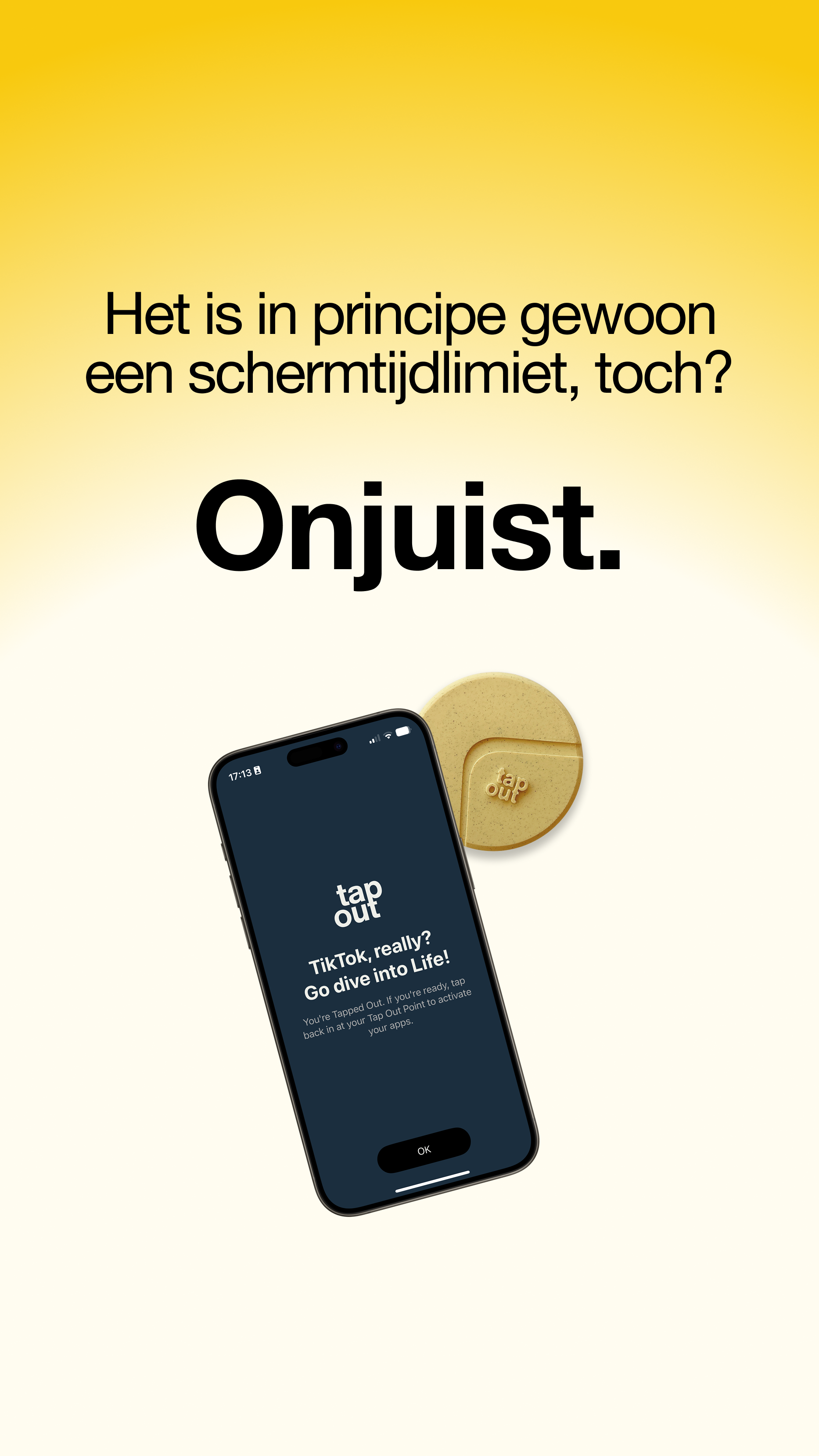 Tap Out Facebook ad