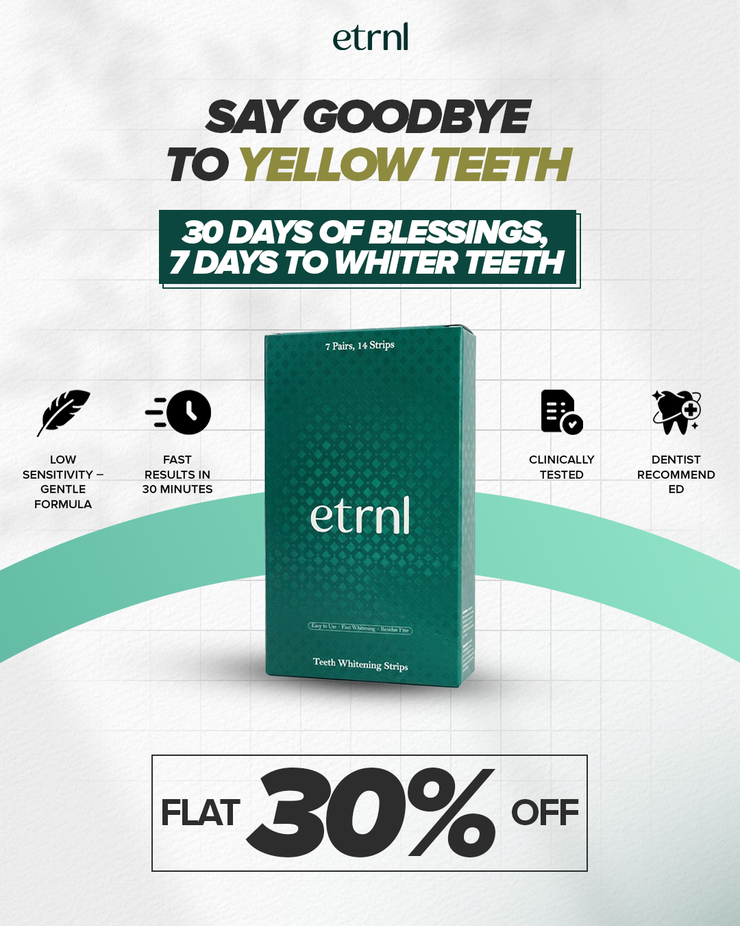 ETRNL. Facebook ad: Don’t Wait, Save Rs. 1,200 with 30% OFF This Ramadan