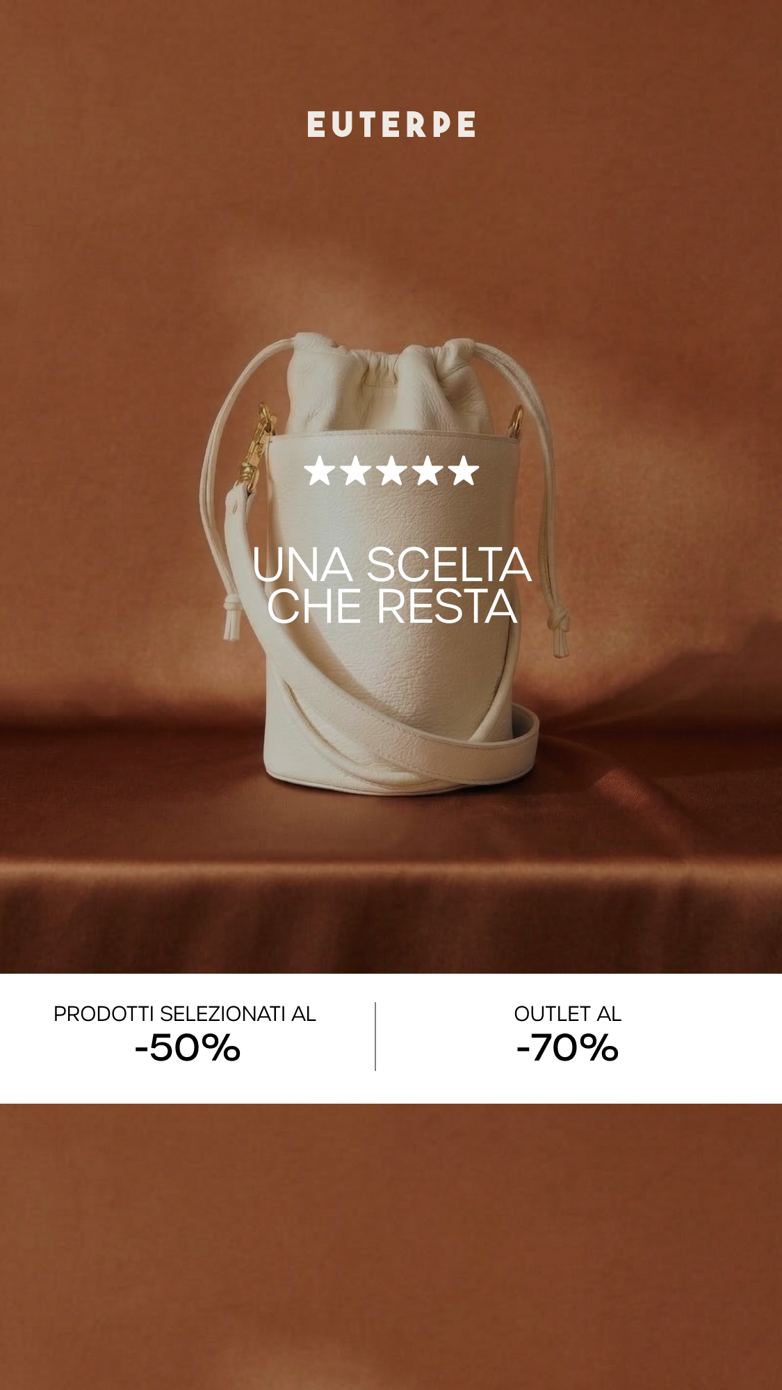 Euterpe Studio Facebook ad: Outlet al -70%