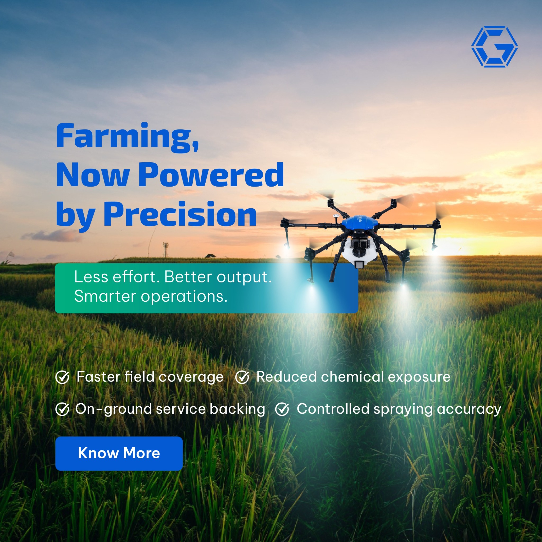 Garuda Aerospace Ltd Facebook ad: Start Farming with Garuda Agri Drone