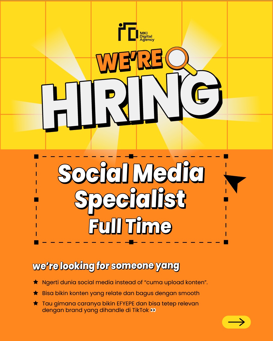 MKI Digital.id Facebook ad: WE’RE HIRING