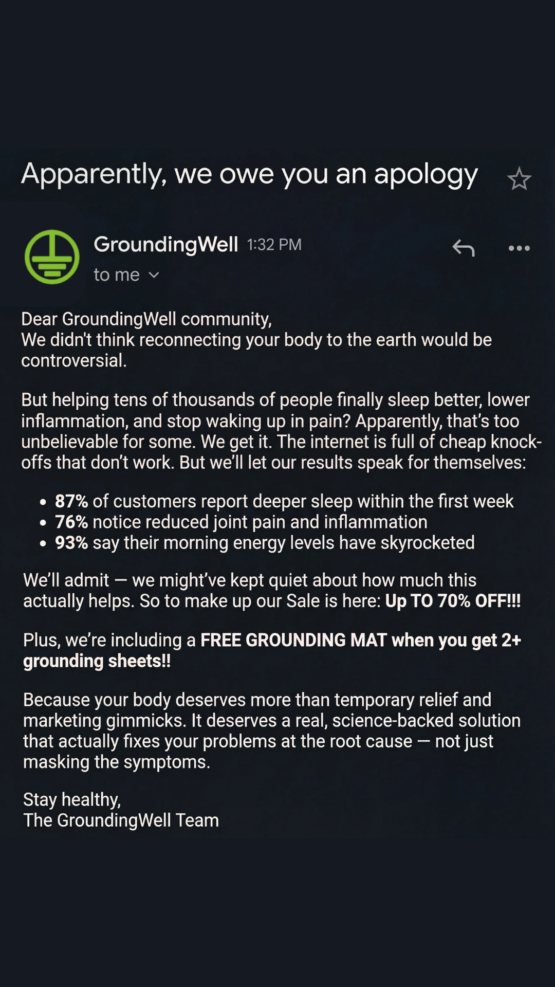 GroundingWell Facebook ad