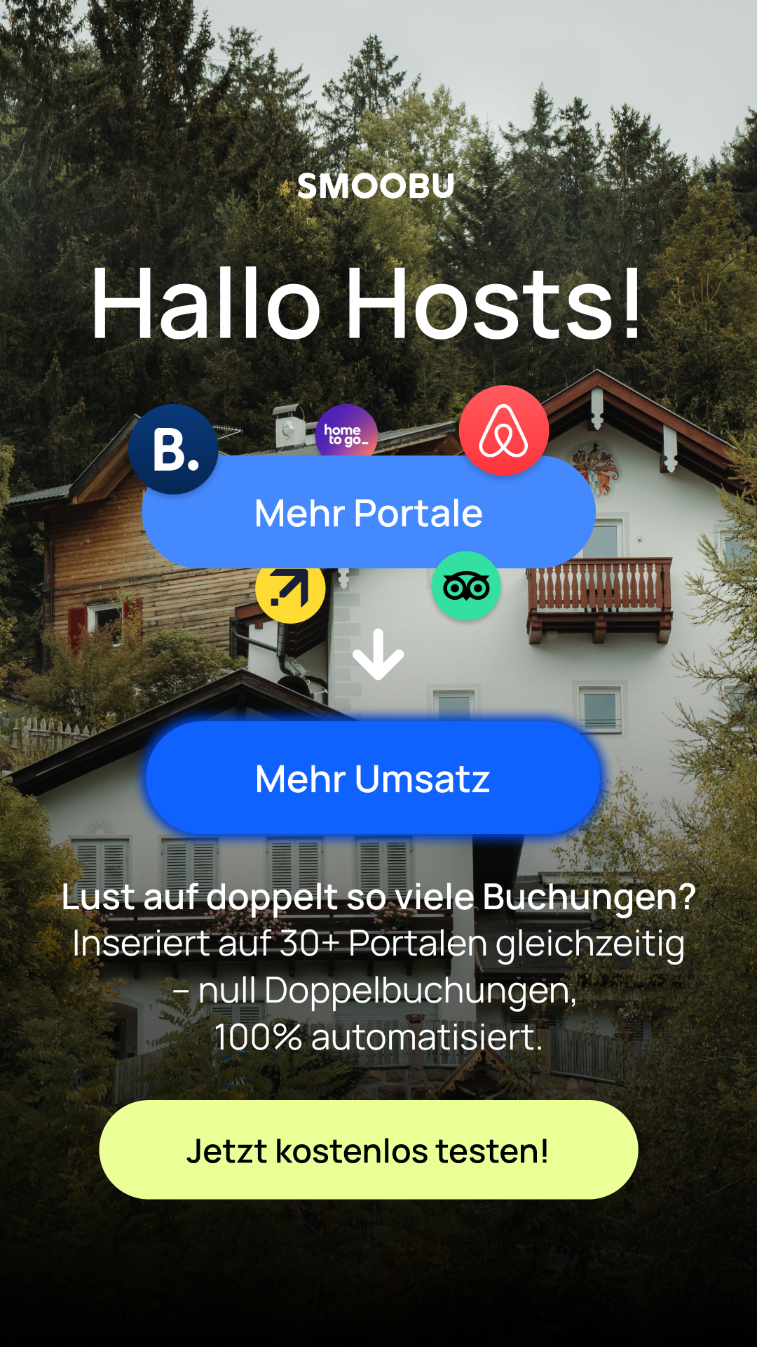 Smoobu - The Vacation Rental Software Facebook ad: Jetzt 14 Tage gratis testen