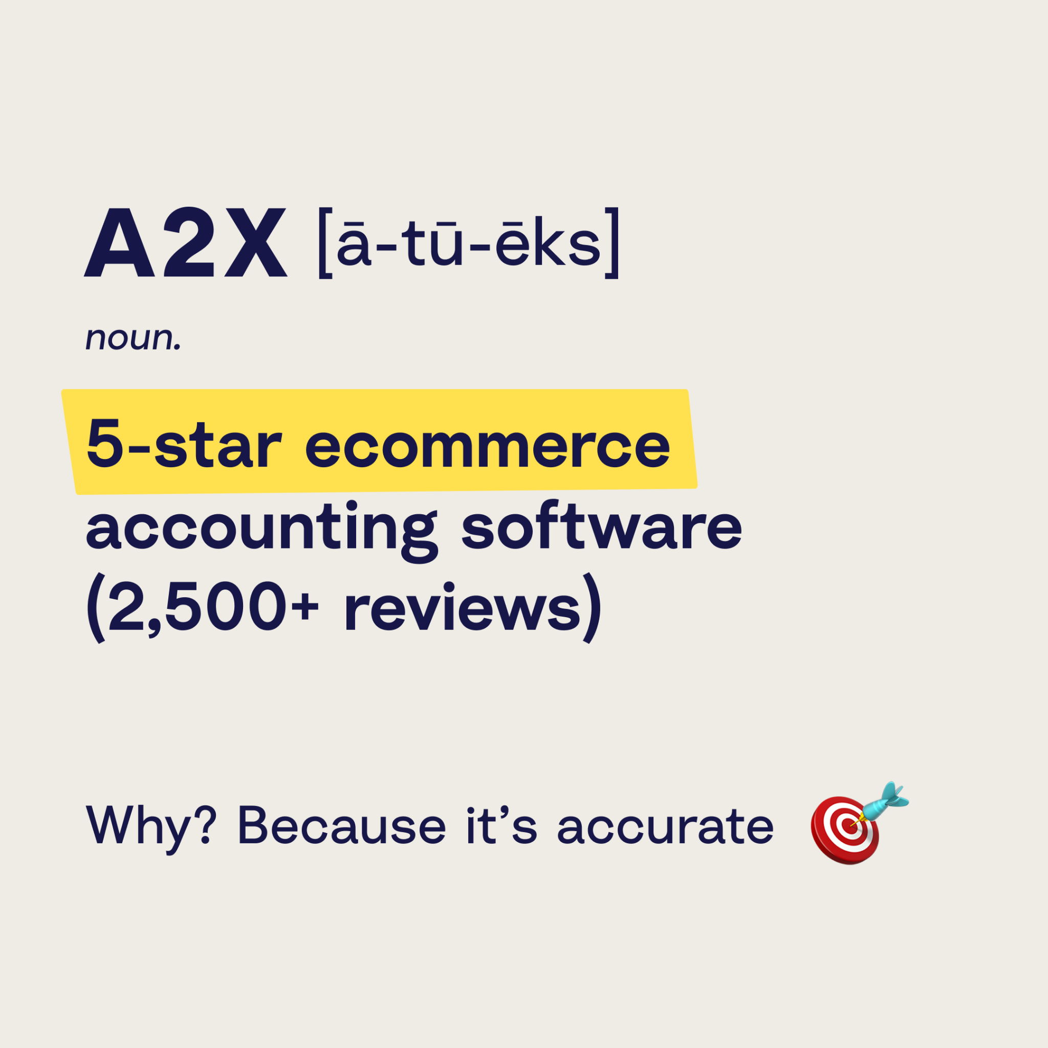A2X Facebook ad: Ecommerce Accounting, Without The Headaches