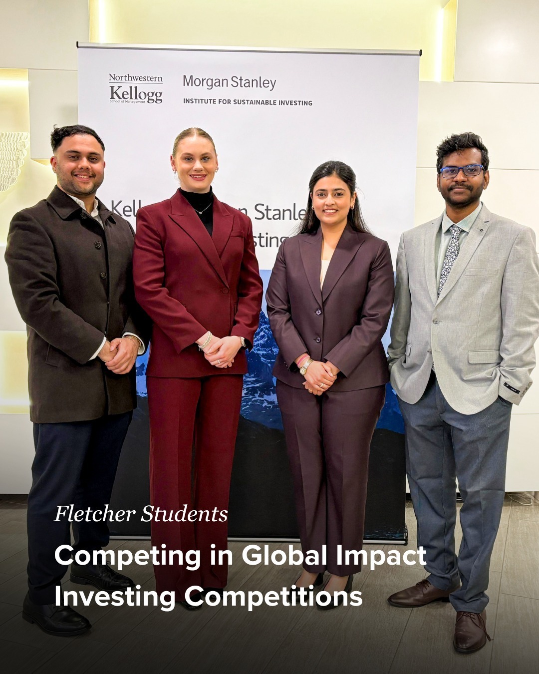 The Fletcher School at Tufts University Facebook ad: Our students are putting finance to work for…