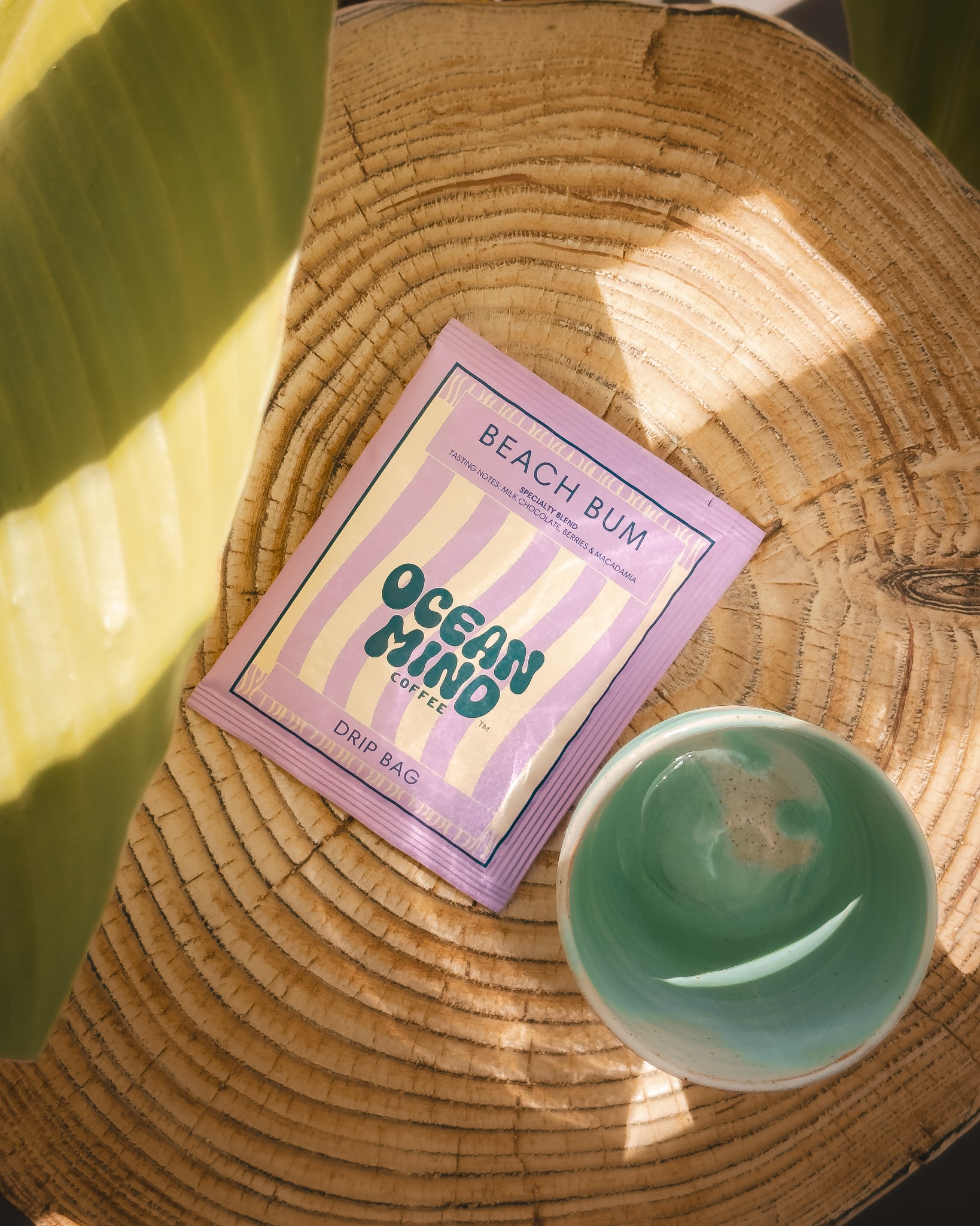 Ocean Mind Coffee Facebook ad: Our BEACH BUM drip coffee bags are a…