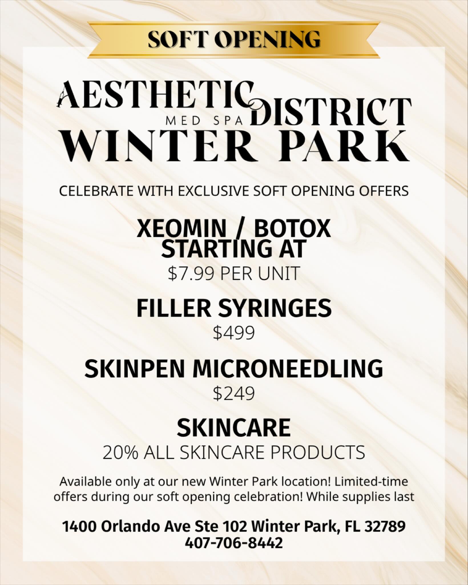 Aesthetic District Medspa Facebook ad
