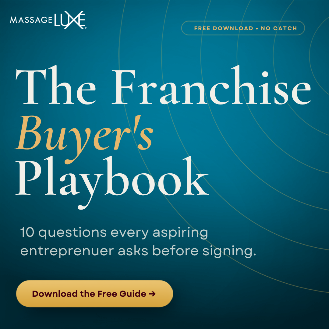 MassageLuXe Facebook ad: Franchise Buying Guide