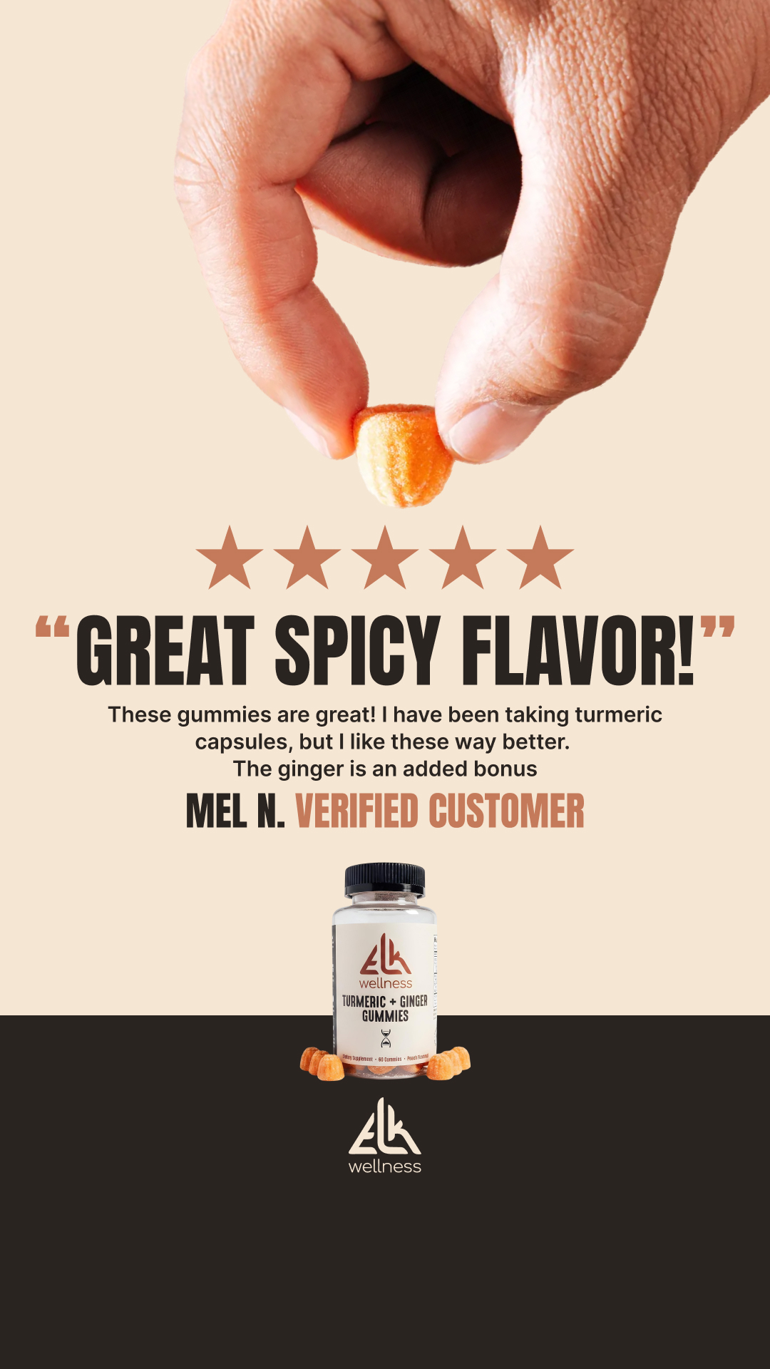 ELK Wellness Facebook ad: ★★★★★ Better Than Capsules
