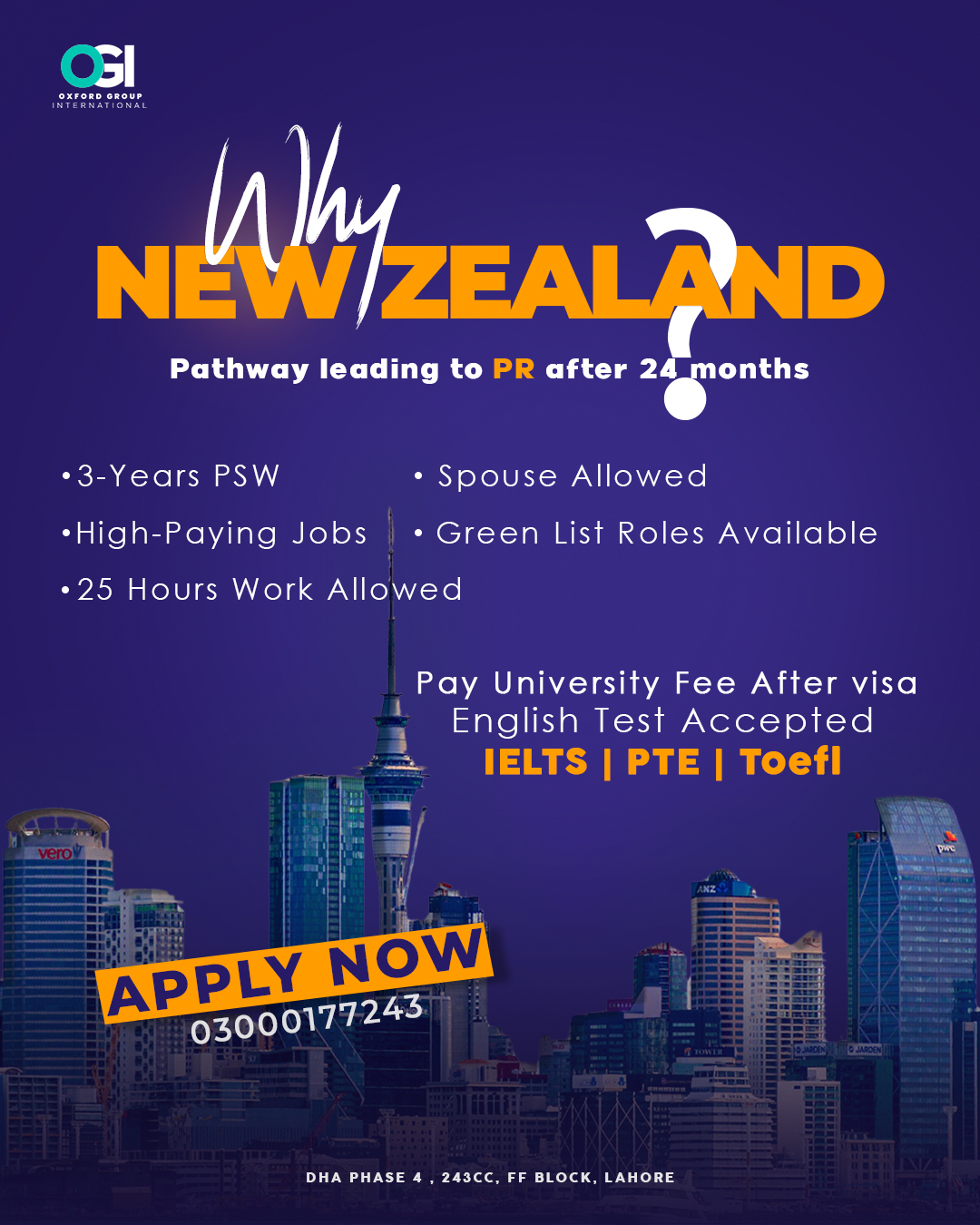 Oxford Group International Facebook ad: Why New Zealand?