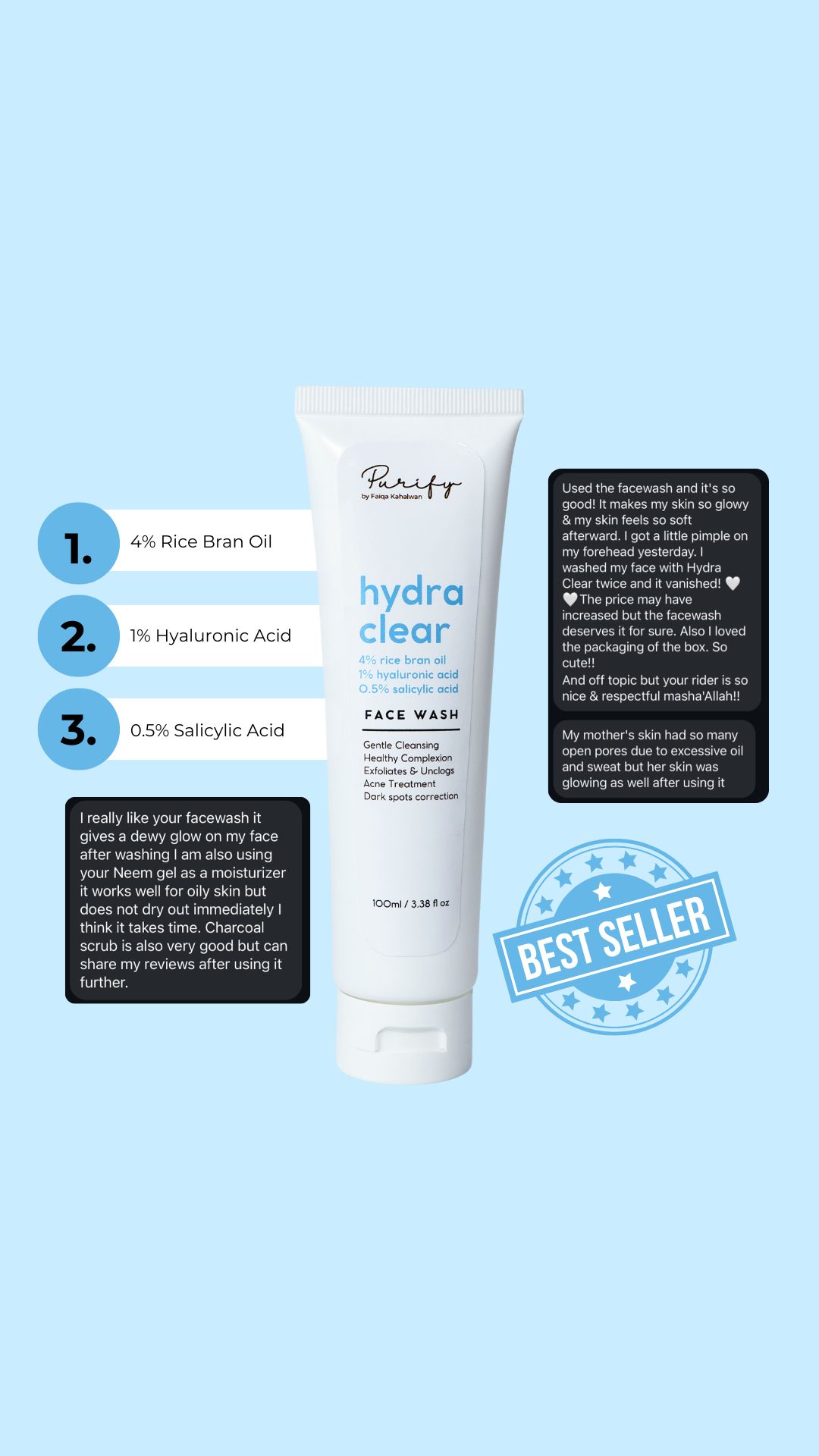 Purify by FK Facebook ad: Skincare that actually does what it says.