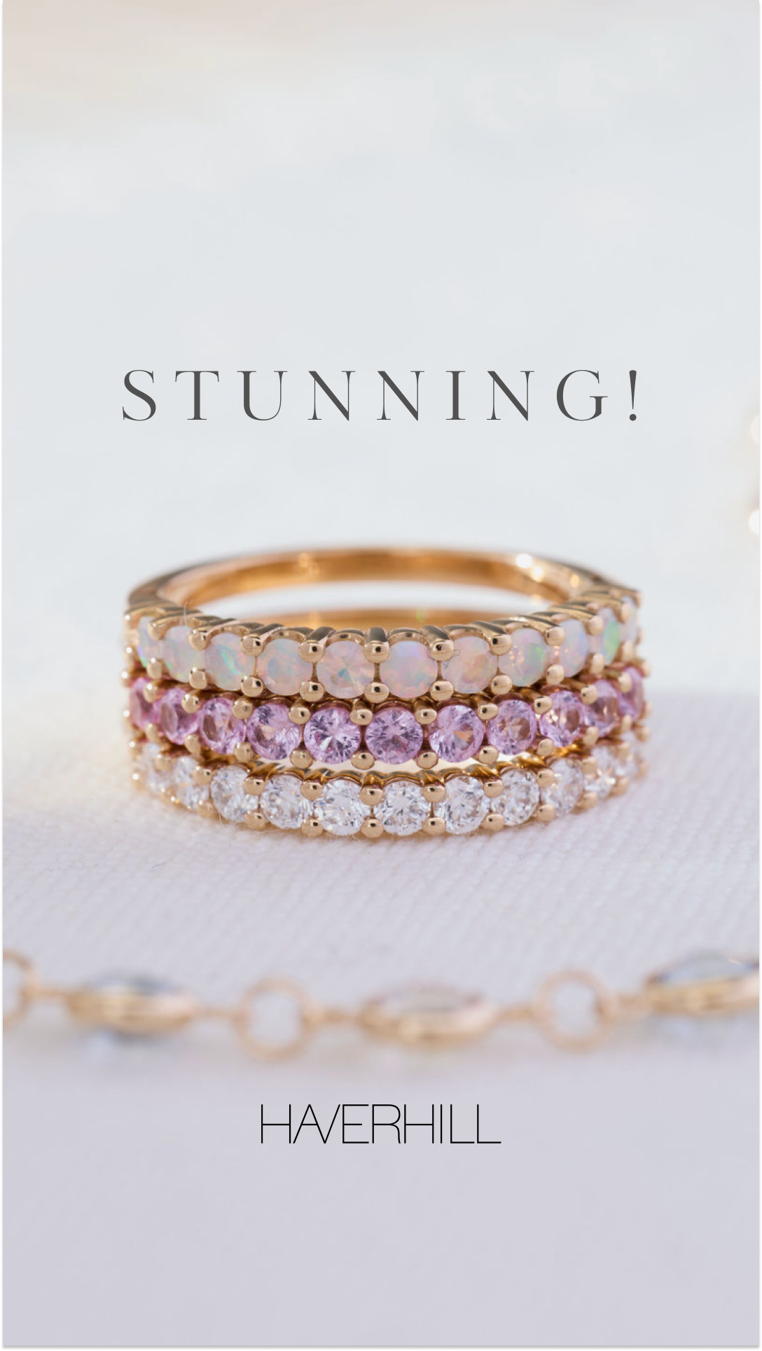 HAVERHILL Collection Facebook ad: 14k Gold Birthstone Jewelry