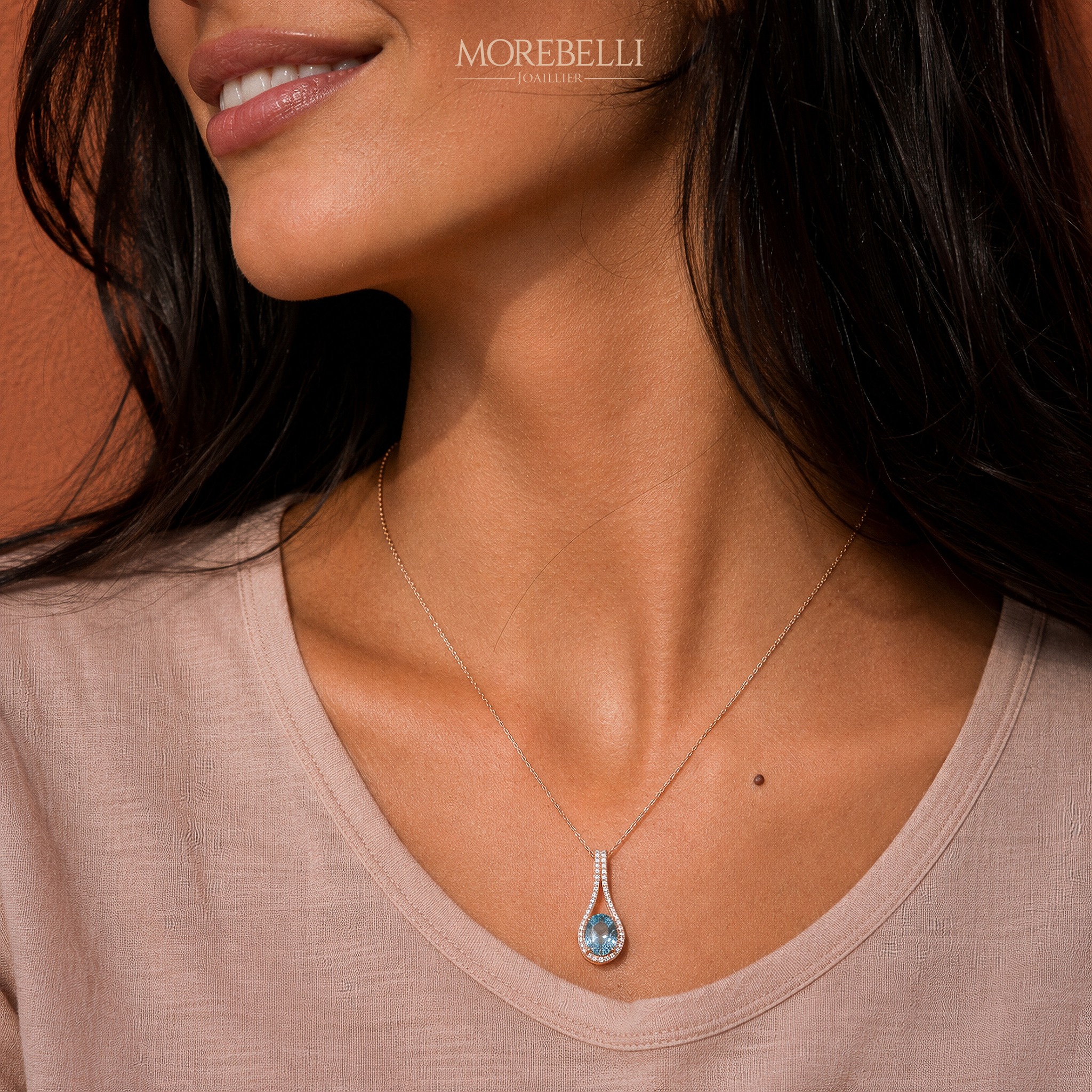 Morebelli Joaillier Facebook ad: 18K rose gold pendant