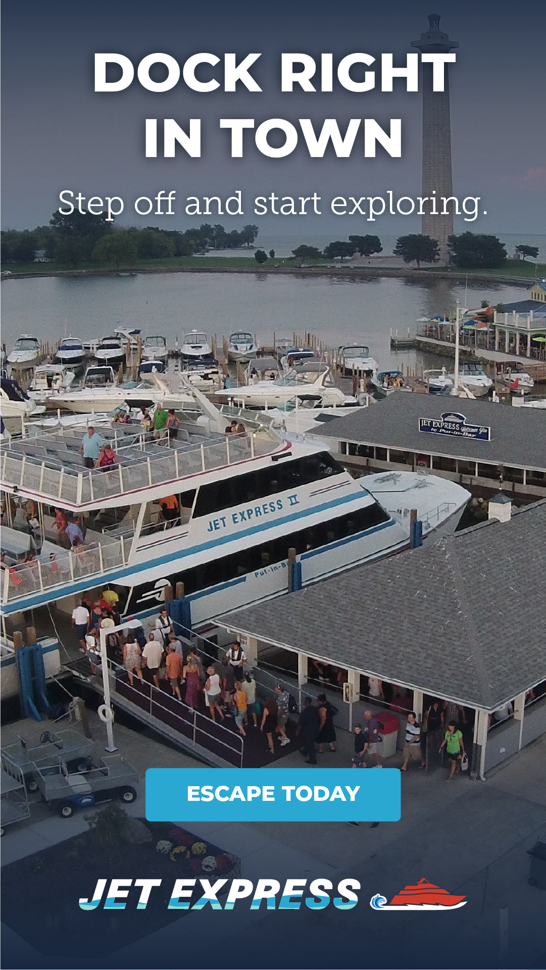 Jet Express Ferry to Put-in-Bay, Kelleys Island & Cedar Point Facebook ad