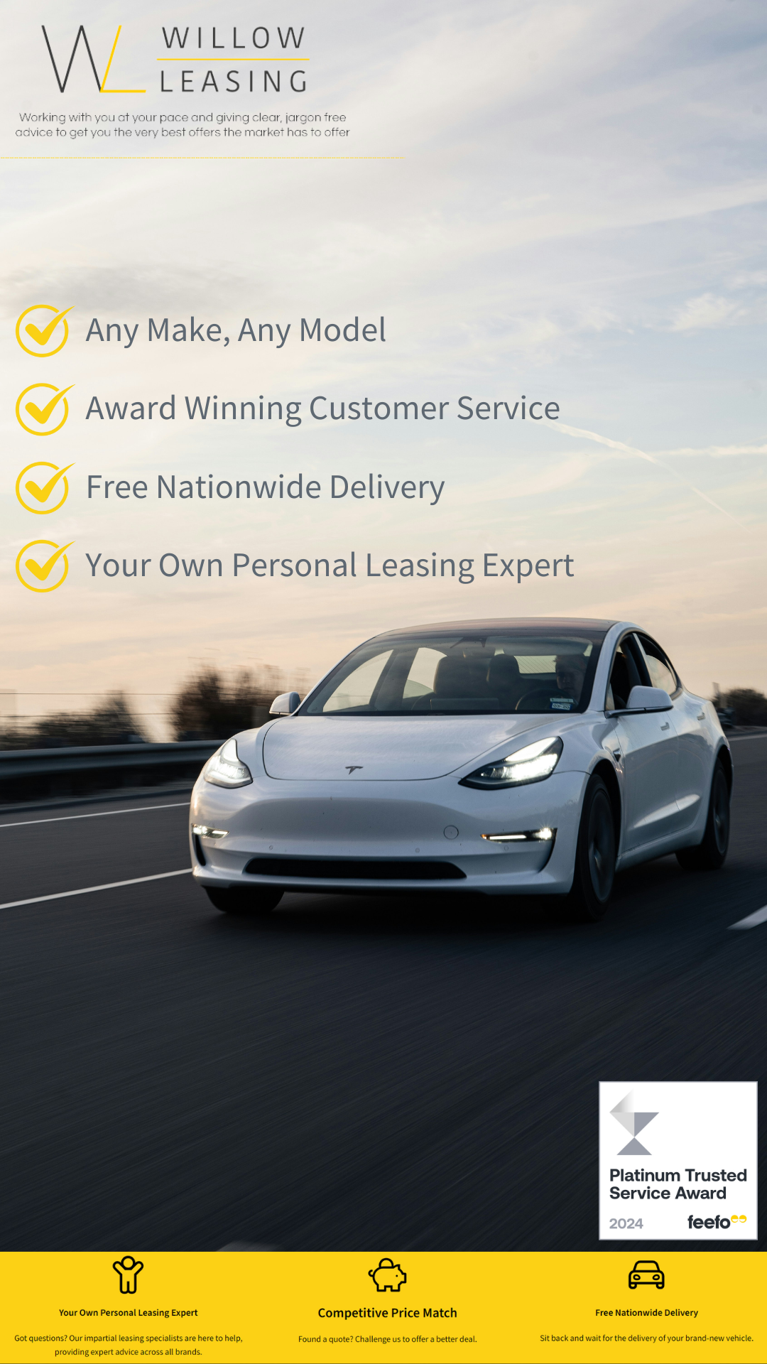 Willow Leasing Facebook ad from Feb 20, 2026