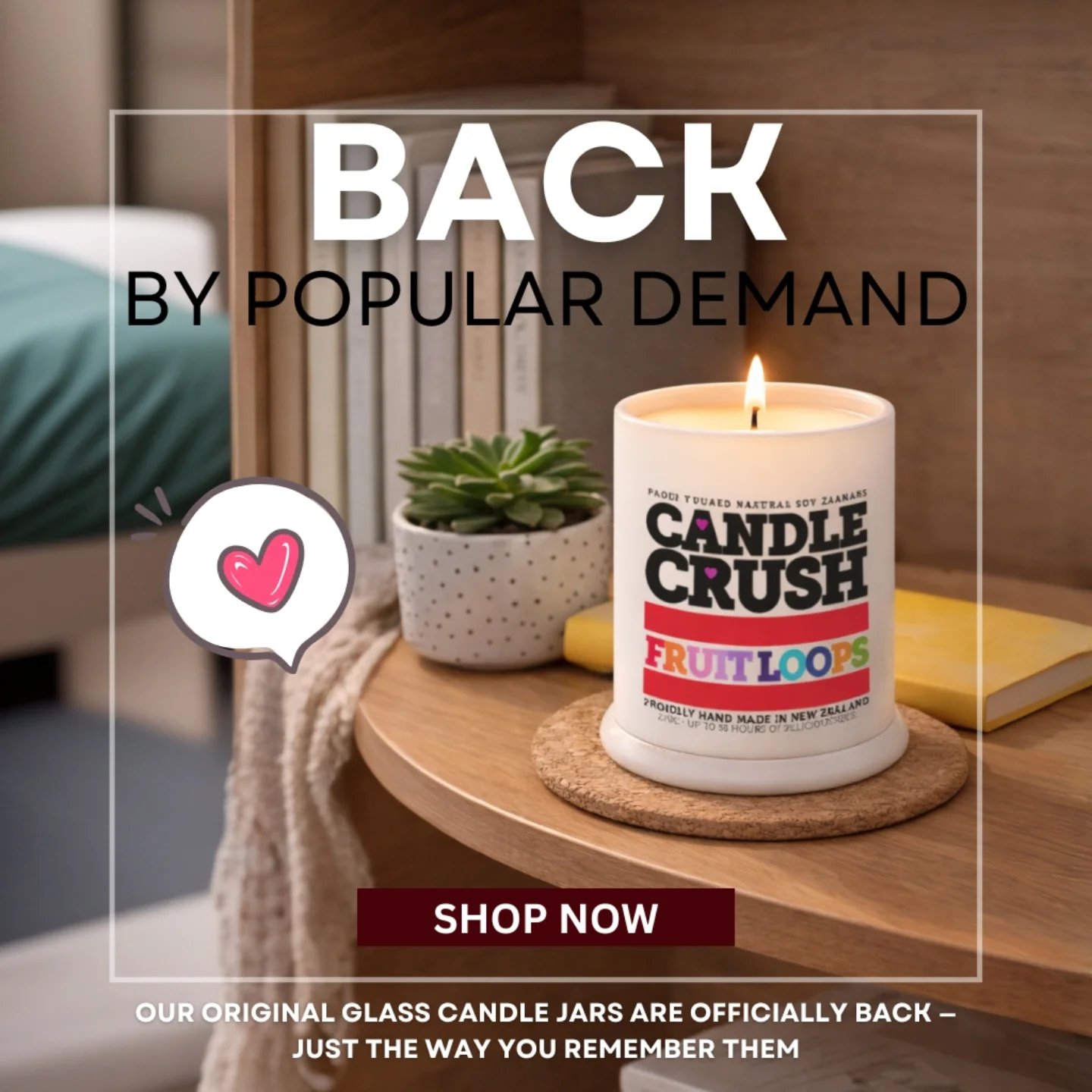 CANDLE CRUSH Facebook ad: Scented Candles | NZ Made | NZ's Largest Range of Scented…