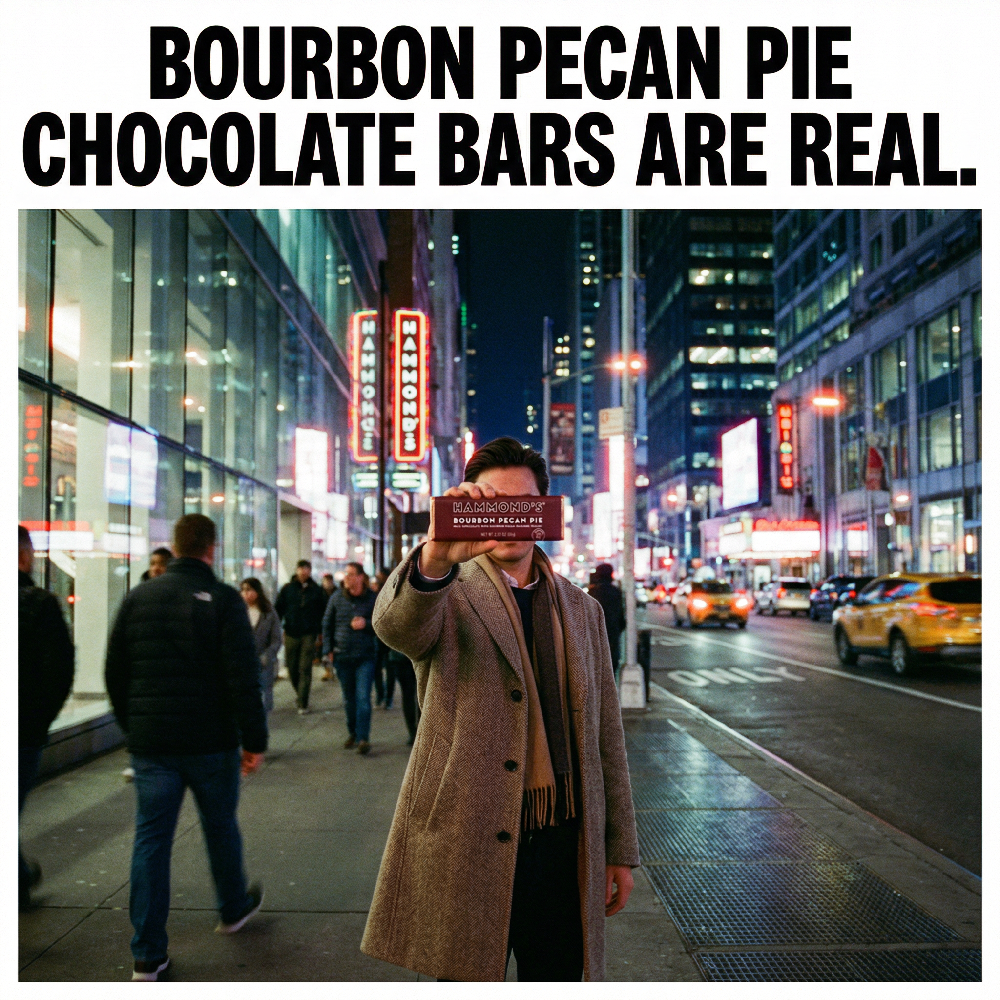 Double Neat Facebook ad: Bourbon Pecan Pie Chocolate
