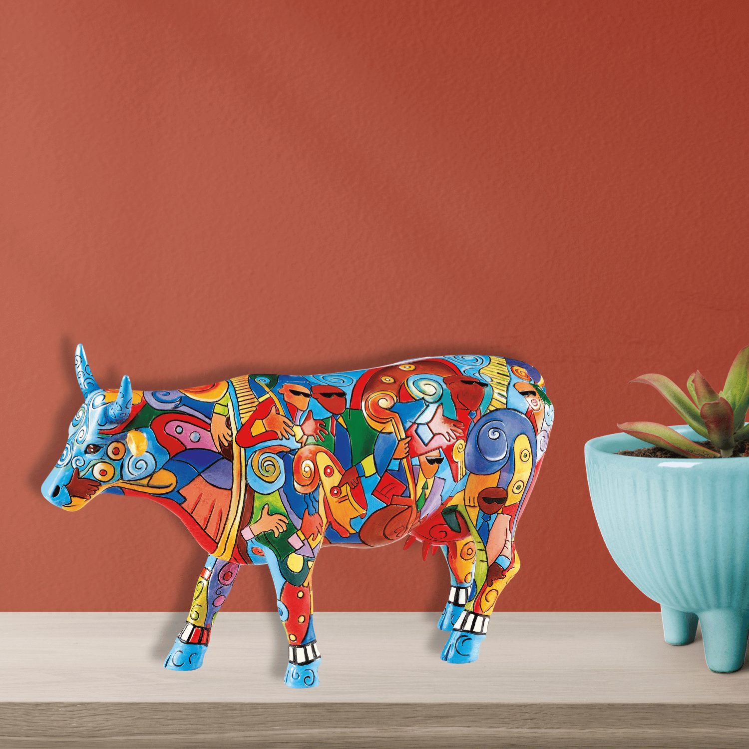 Nord Design Brands Facebook ad: El yapımı CowParade figürleri, renkli, koleksiyonluk…