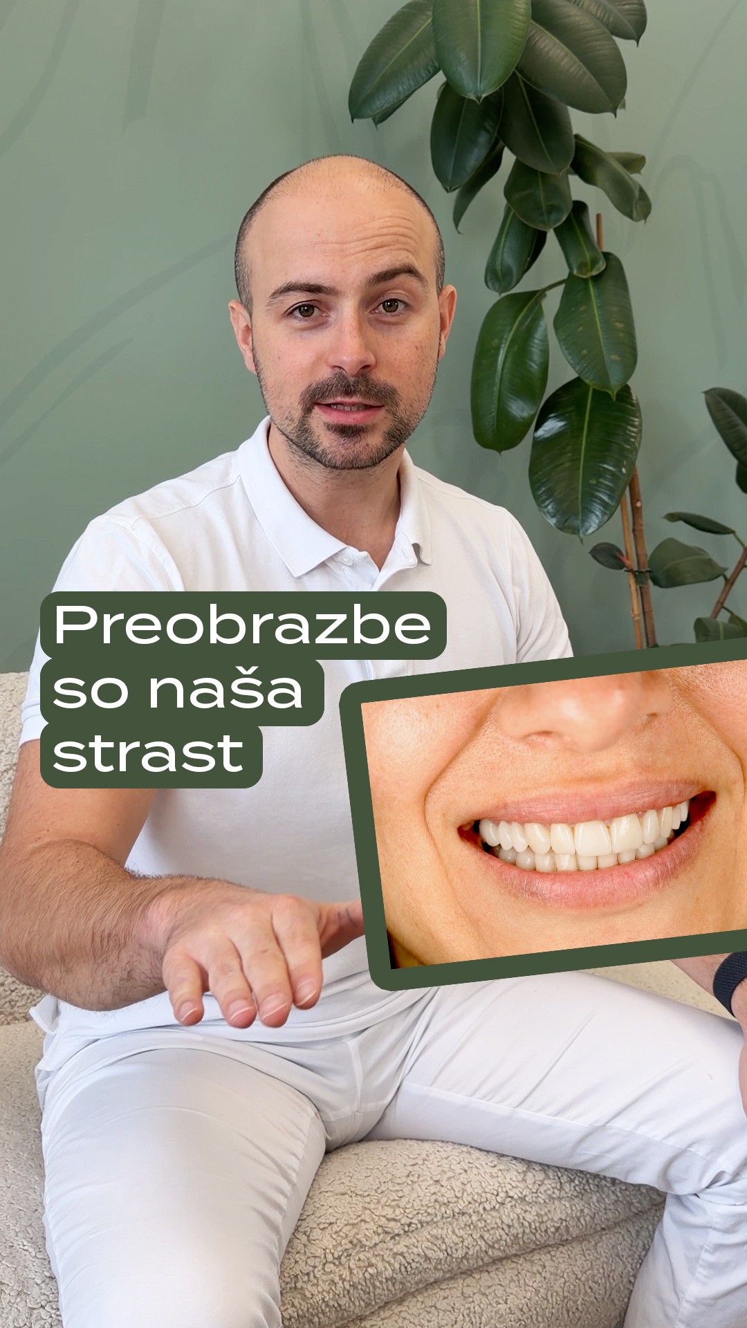 Lotus dentalni center Facebook ad: Preobrazbe nasmeha so rezultat mojstrstva.