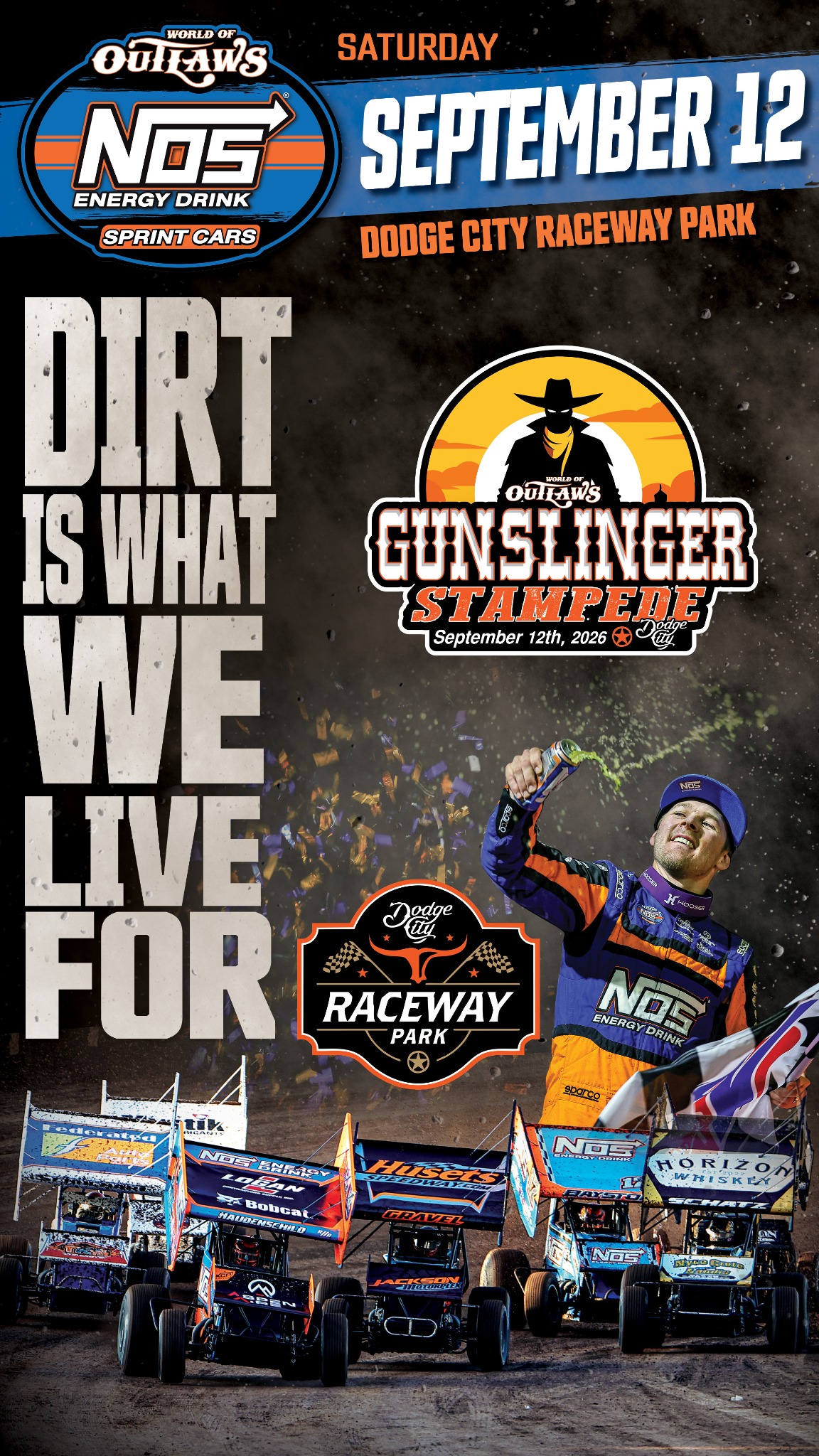 World of Outlaws Sprint Car Series Facebook ad from Aug 13, 2026