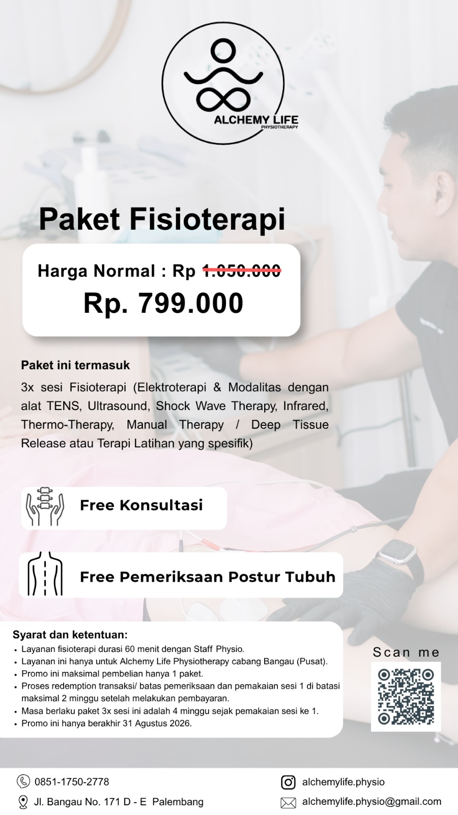 Alchemy Life Physio Facebook ad: Bebas Nyeri, Kembali Aktif!
