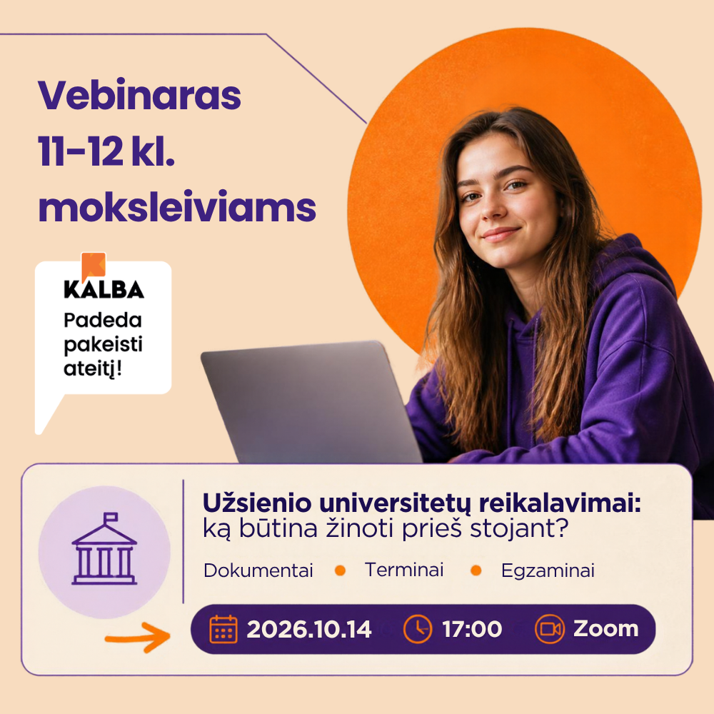 STUDIJOS UŽSIENYJE Facebook ad: Registruokis ir dalyvauk