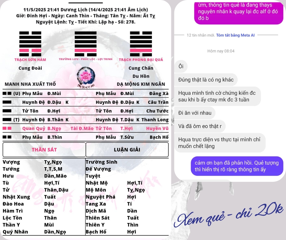 Chỉ 20K - Xem Kinh Dịch & Tử Vi Facebook ad