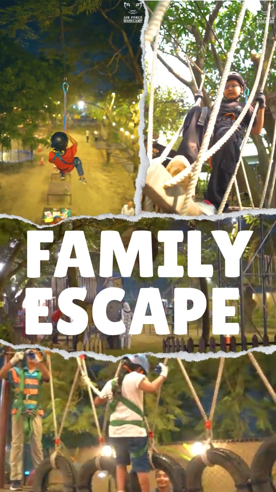 Air Force BASECAMP Facebook ad: FAMILY ESCAPE | Duration 3 Hours | Open…