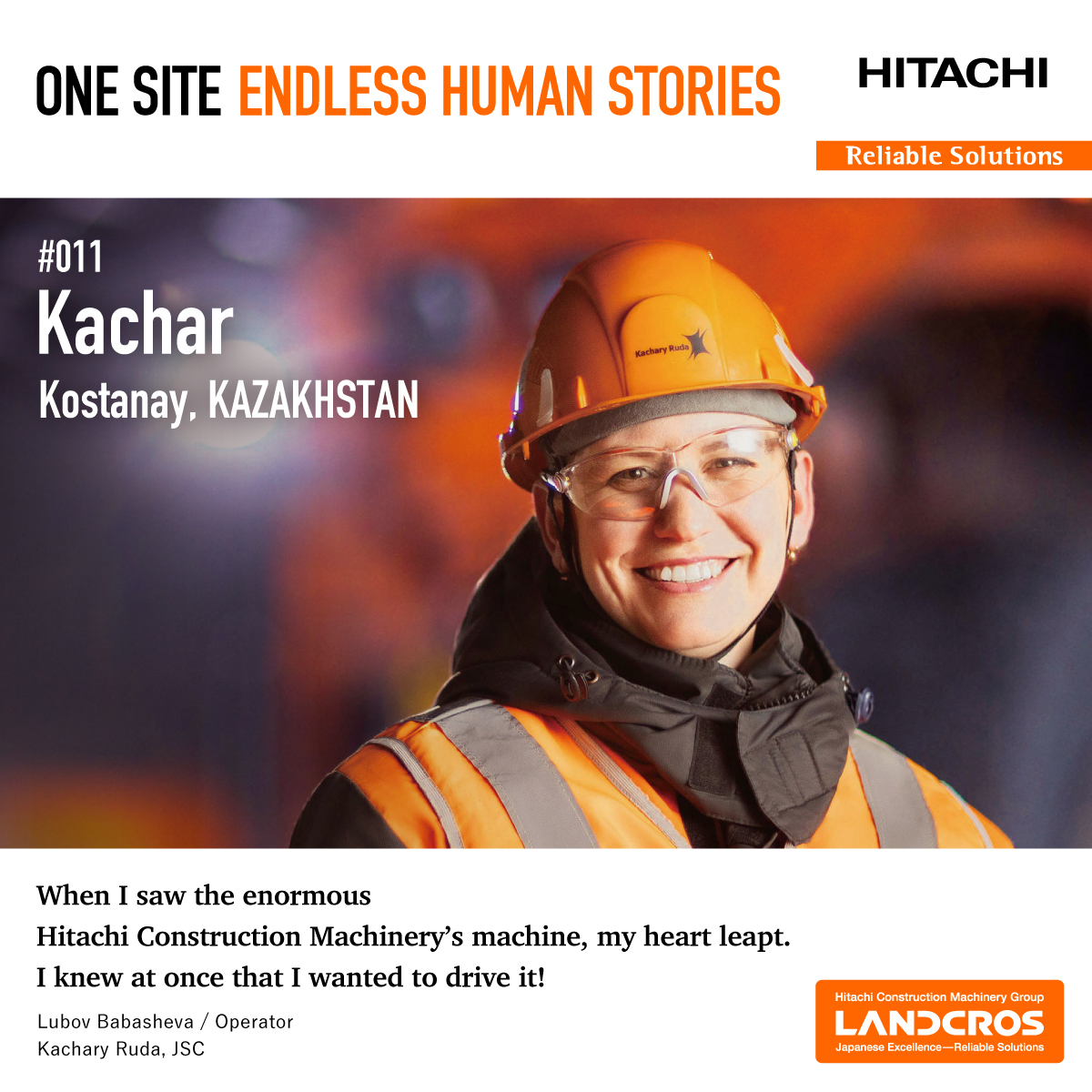 Hitachi Construction Machinery Co., Ltd. Facebook ad: ENDLESS HUMAN STORIES