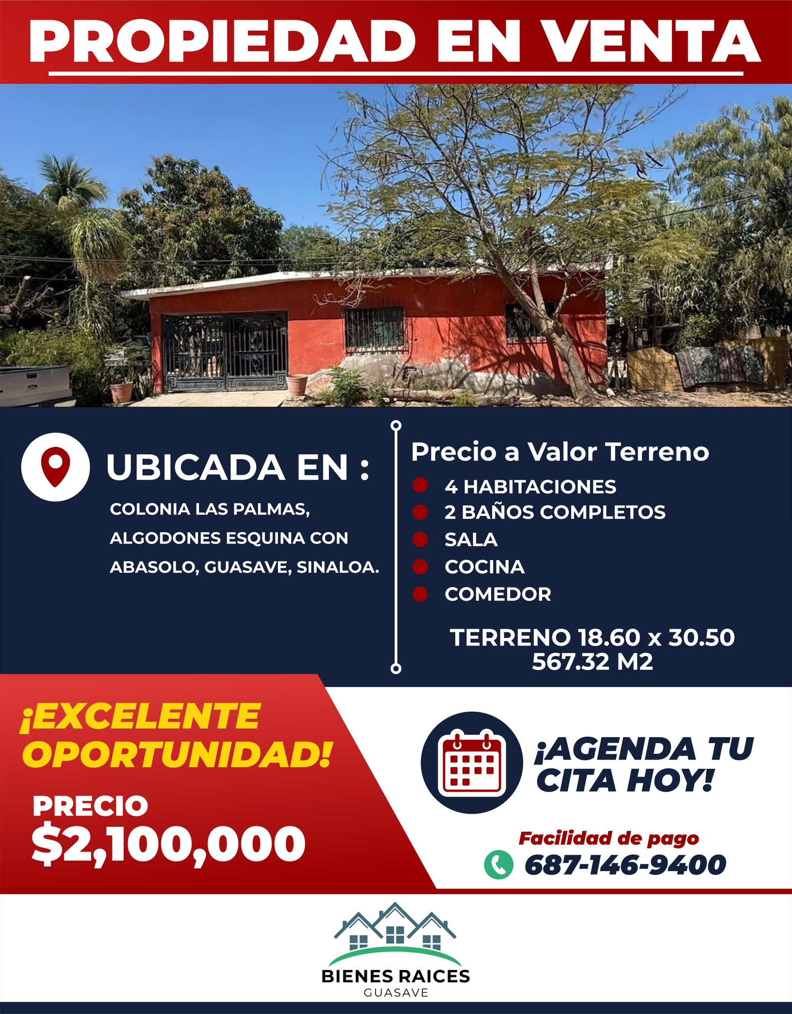 Bienes Raíces Guasave Facebook ad