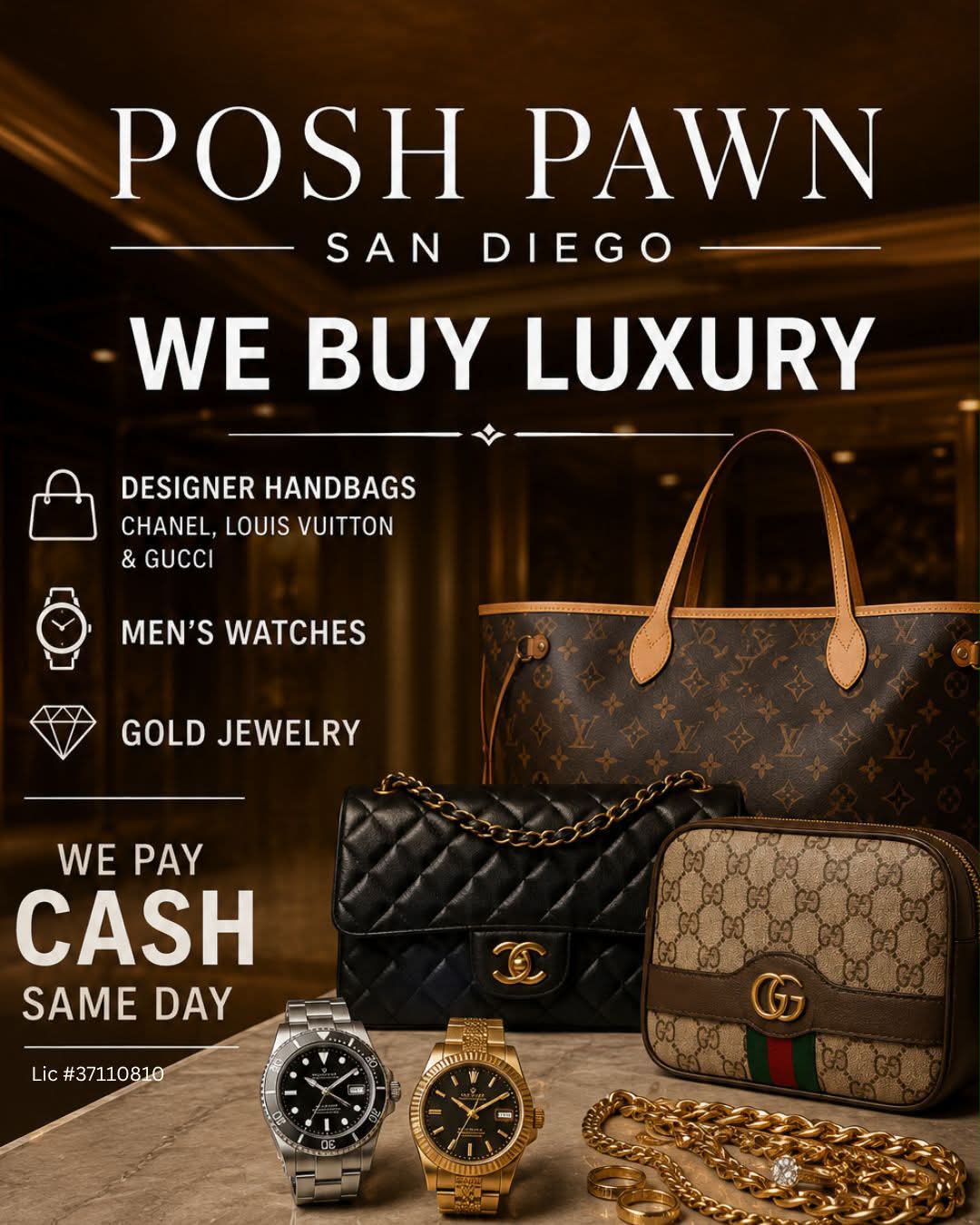 Posh Pawn Facebook ad