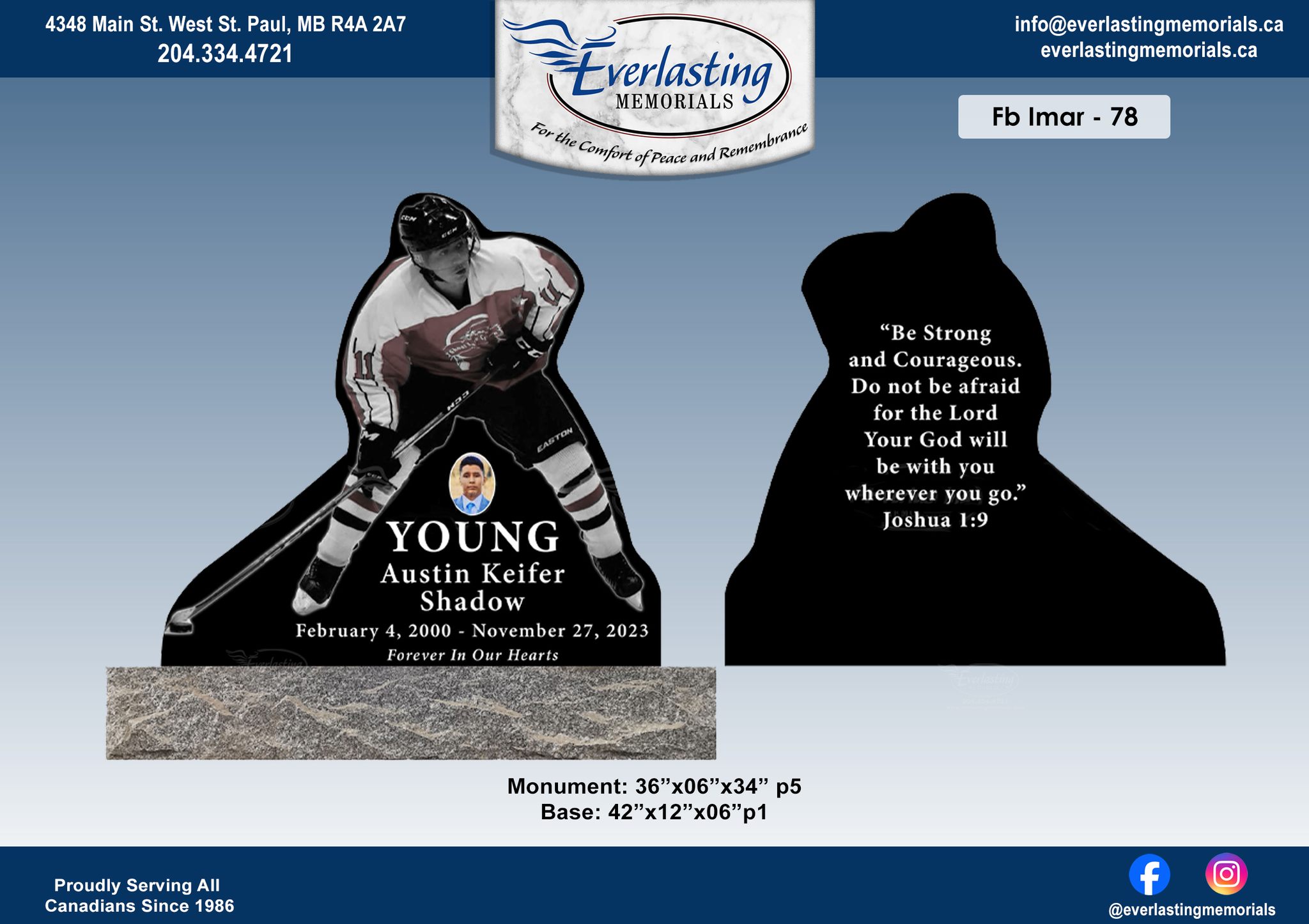 Everlasting Memorials Facebook ad: Creating beautiful, lasting memorials is what we do…