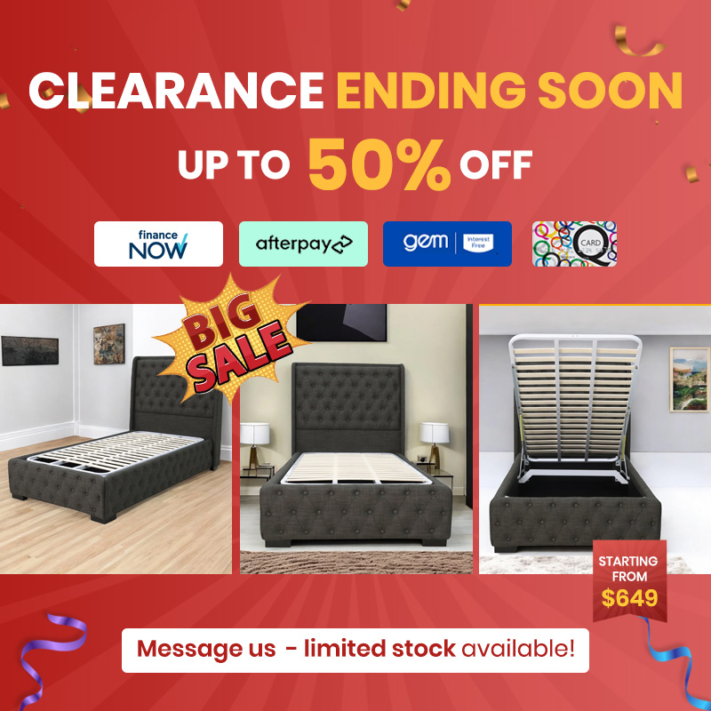Furniture Tree Facebook ad: Warehouse Clearance • Up to 50% OFF