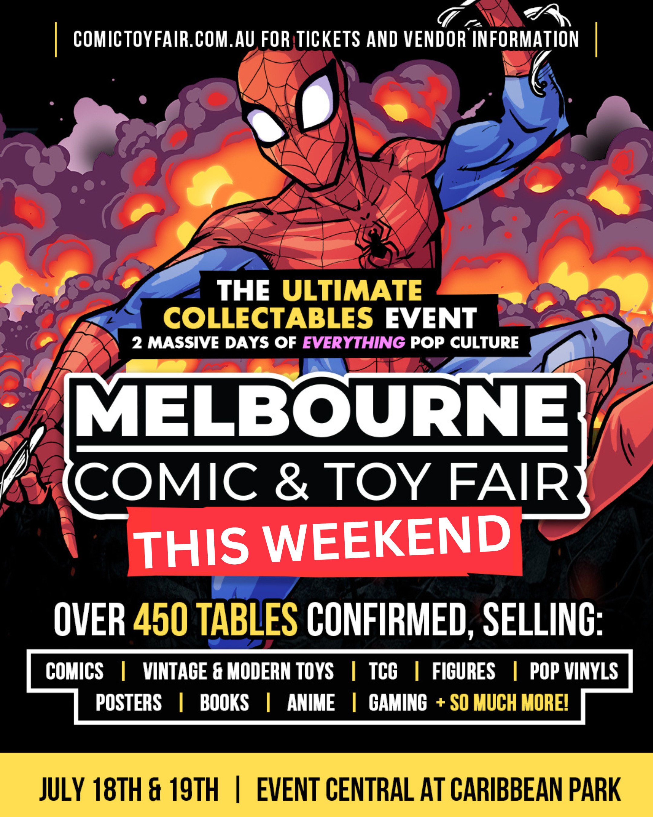 Melbourne Comic and Toy Fair Facebook ad: Melbourne Comic & Toy Fair Caribbean Gardens