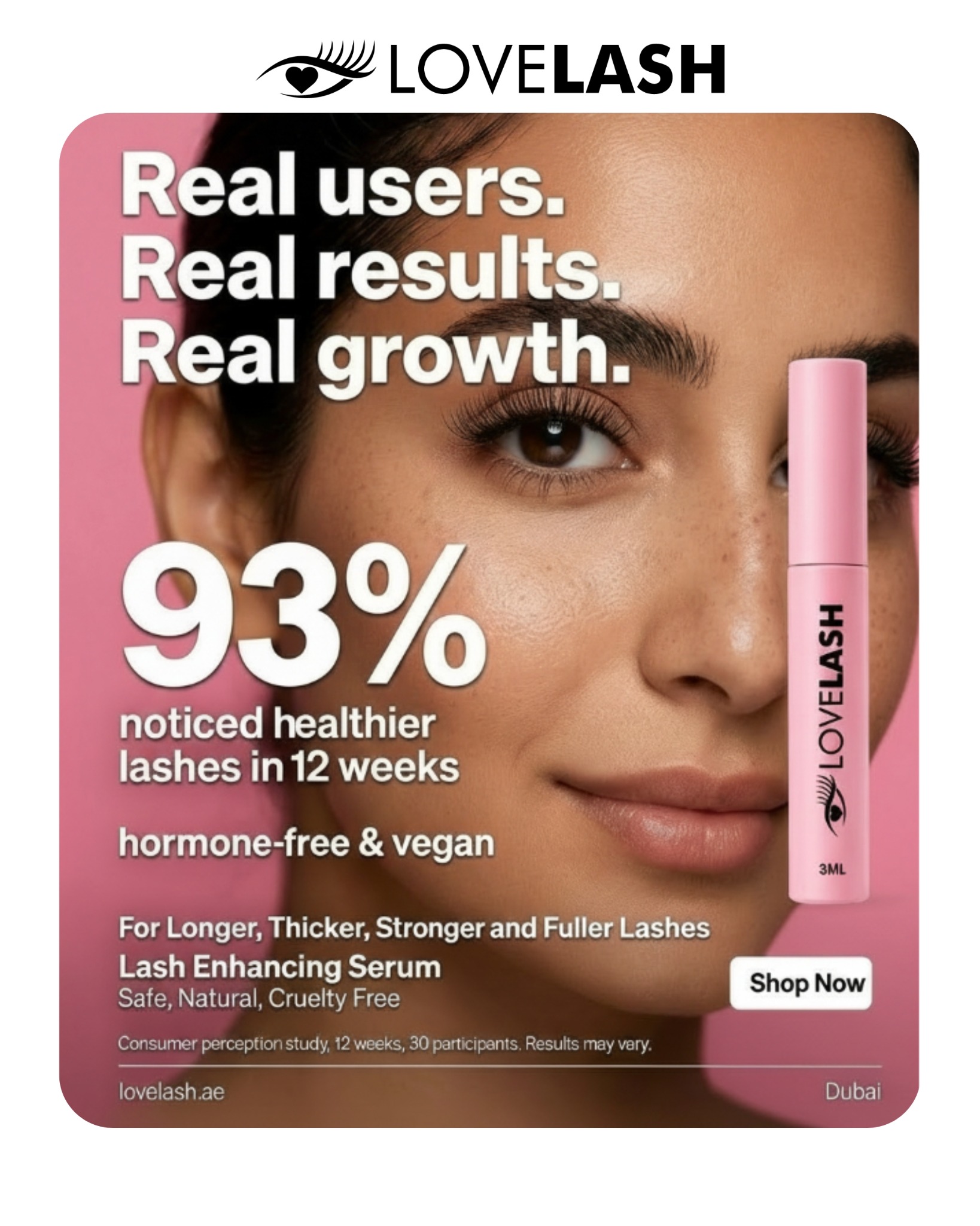 LoveLash UAE Facebook ad