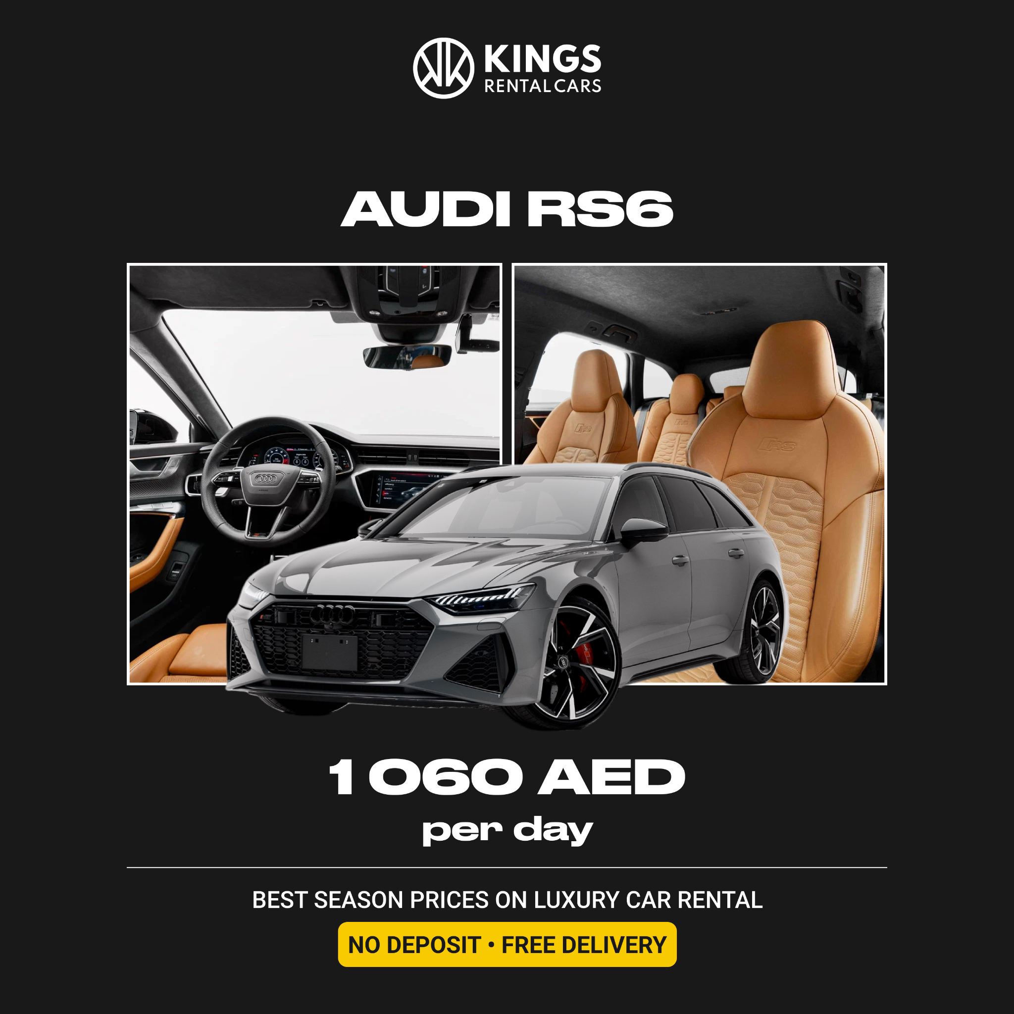 Kings Rental Cars in Dubai Facebook ad