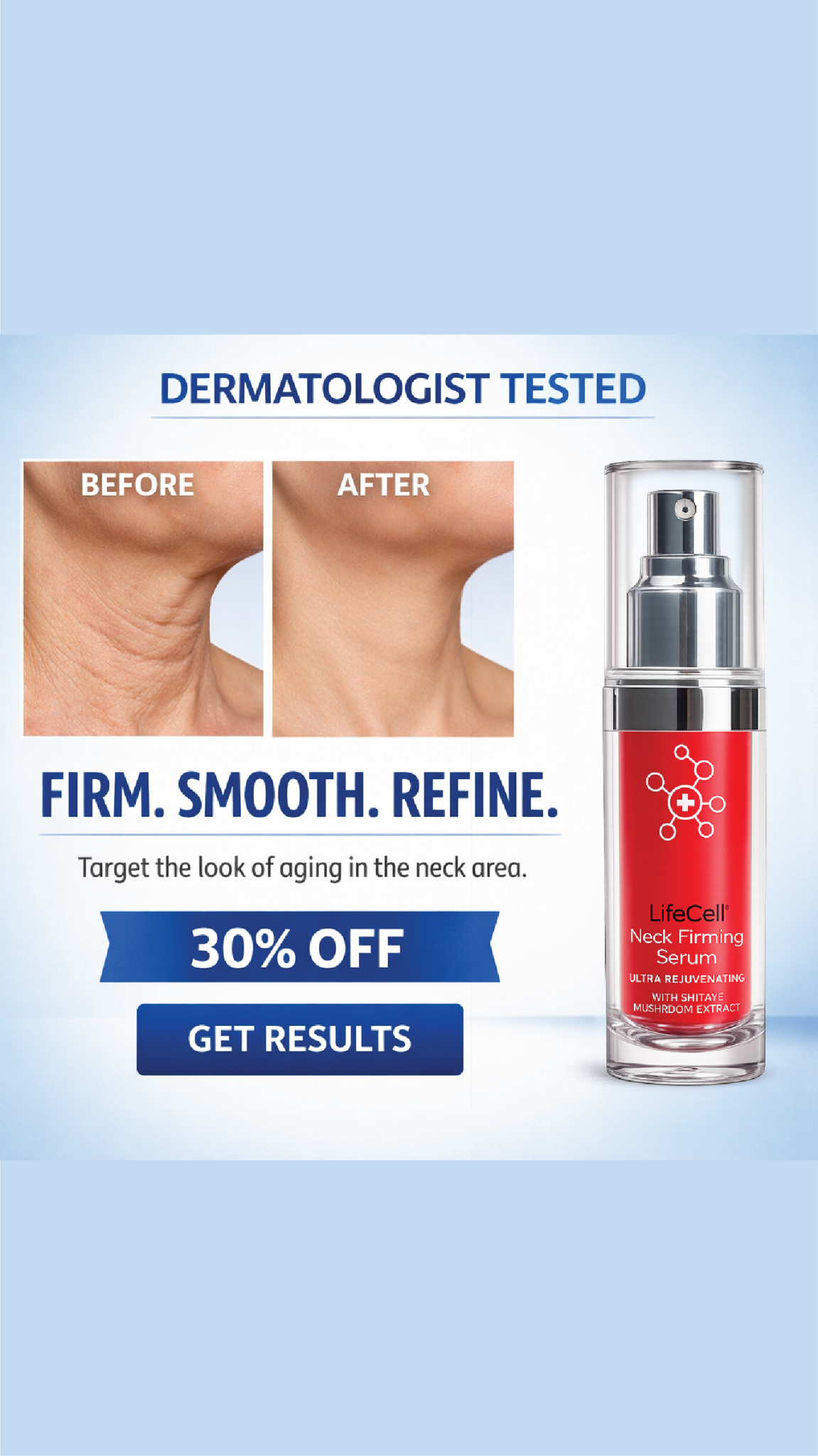 LifeCell Neck Serum Facebook ad