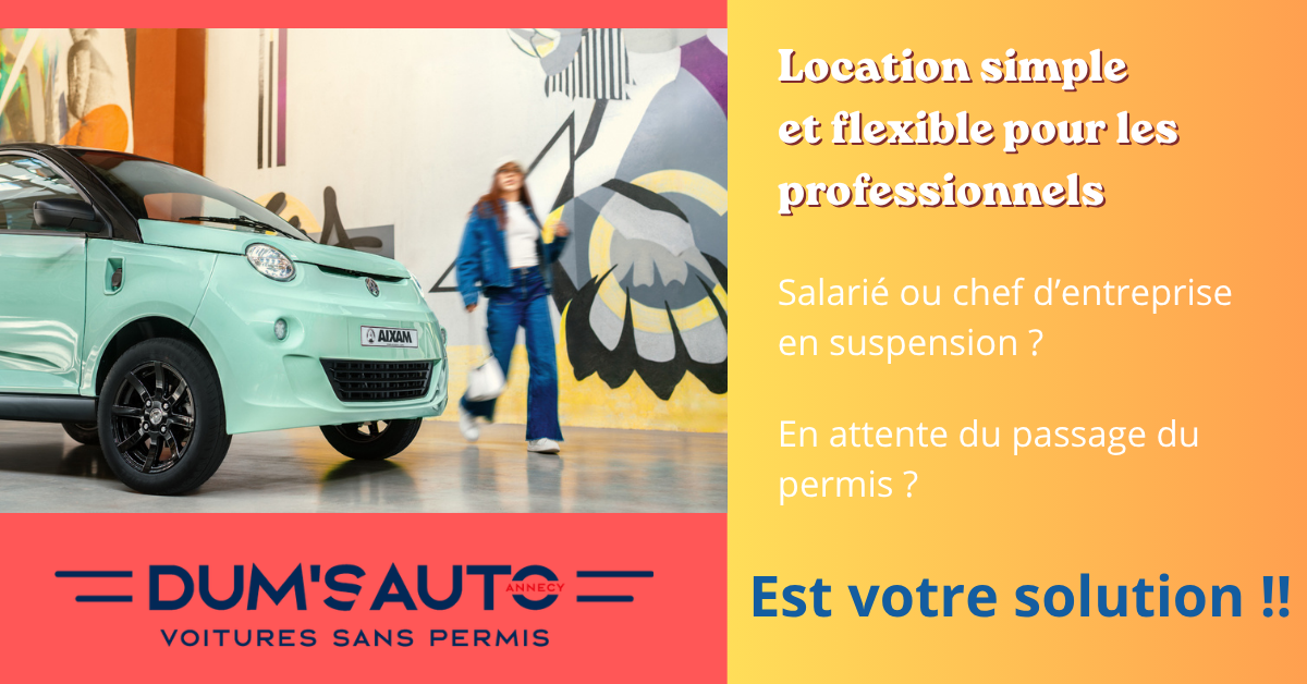 AIXAM Annecy - DUM'S AUTO Annecy Voitures Sans Permis Facebook ad: AIXAM Annecy - DUM'S AUTO Annecy Voitures Sans