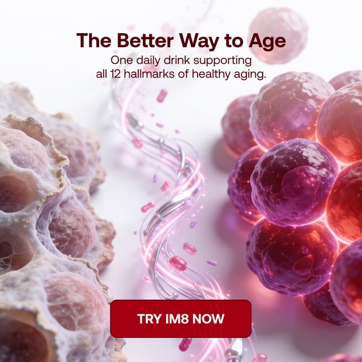 IM8 Global Facebook ad: Longevity Starts at the Cellular Level