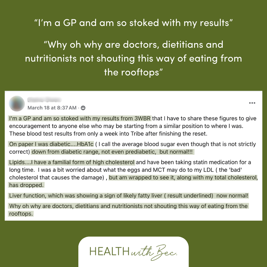 Health With Bec Facebook ad