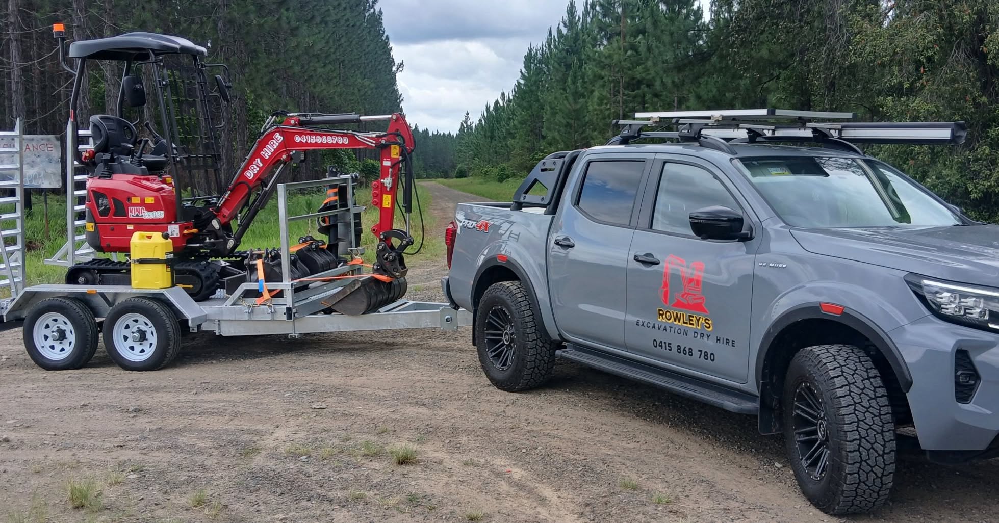 Rowley's Excavation Facebook ad: 2025 Rowley's Mini Excavation Dry Hire 1.8t Beerwah