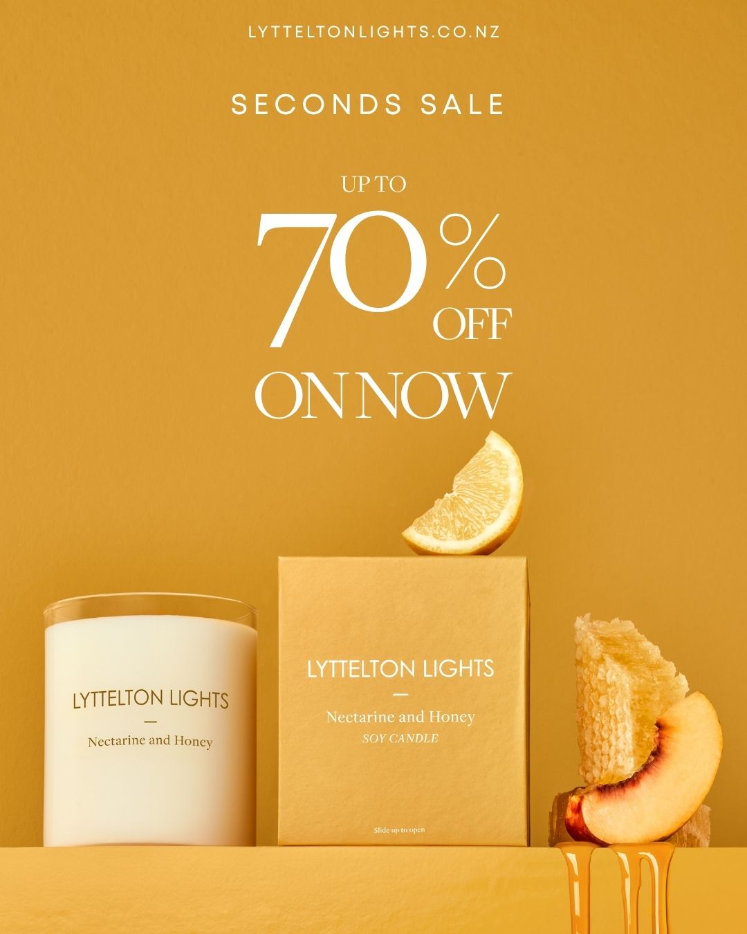 LYTTELTON LIGHTS Facebook ad: Save Up To 70% Off Home Fragrance
