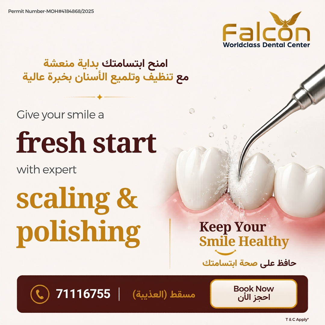 Falcon Dental Center Facebook ad: Professional Scaling & Polishing
