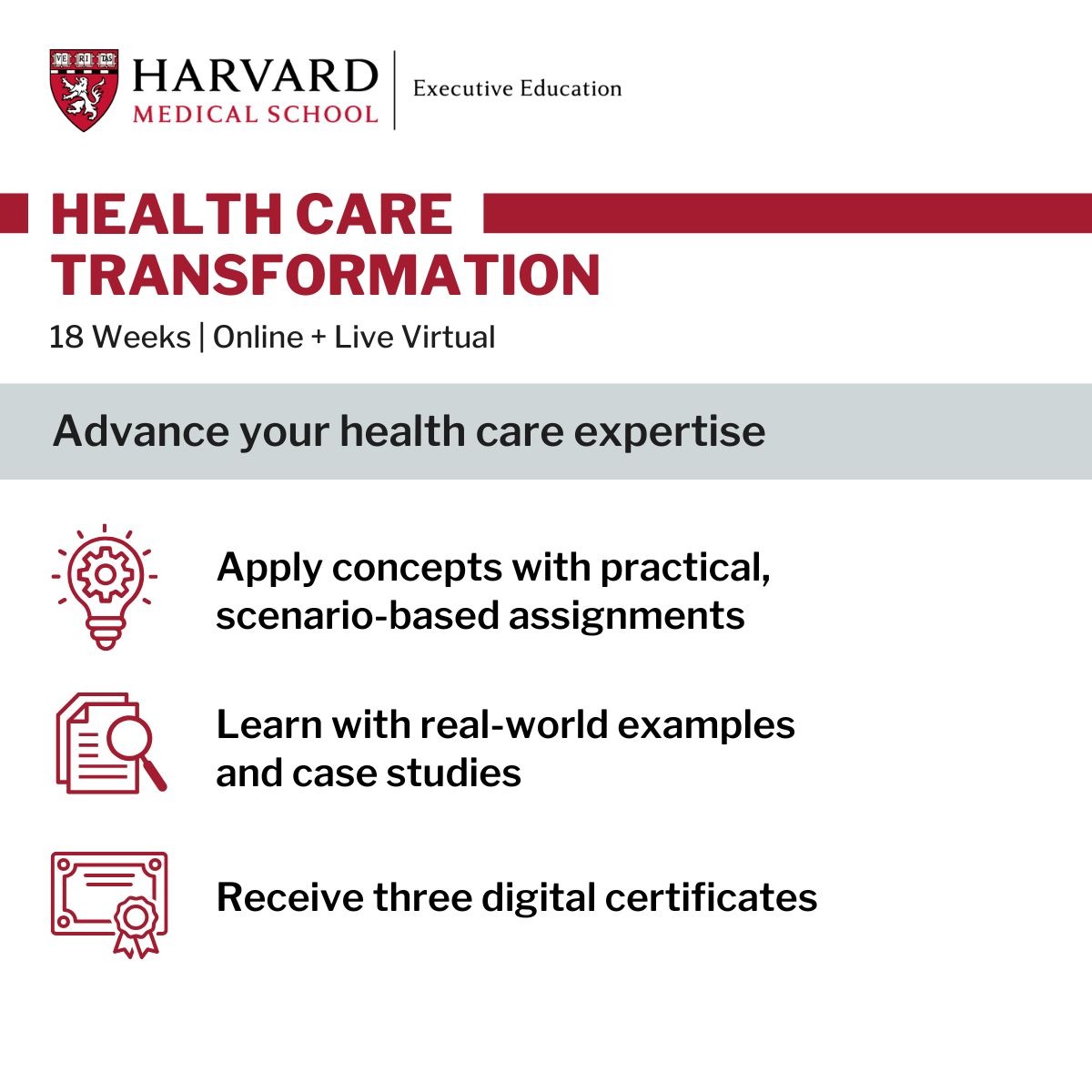 Harvard Medical School Professional, Corporate, and Continuing Education Facebook ad