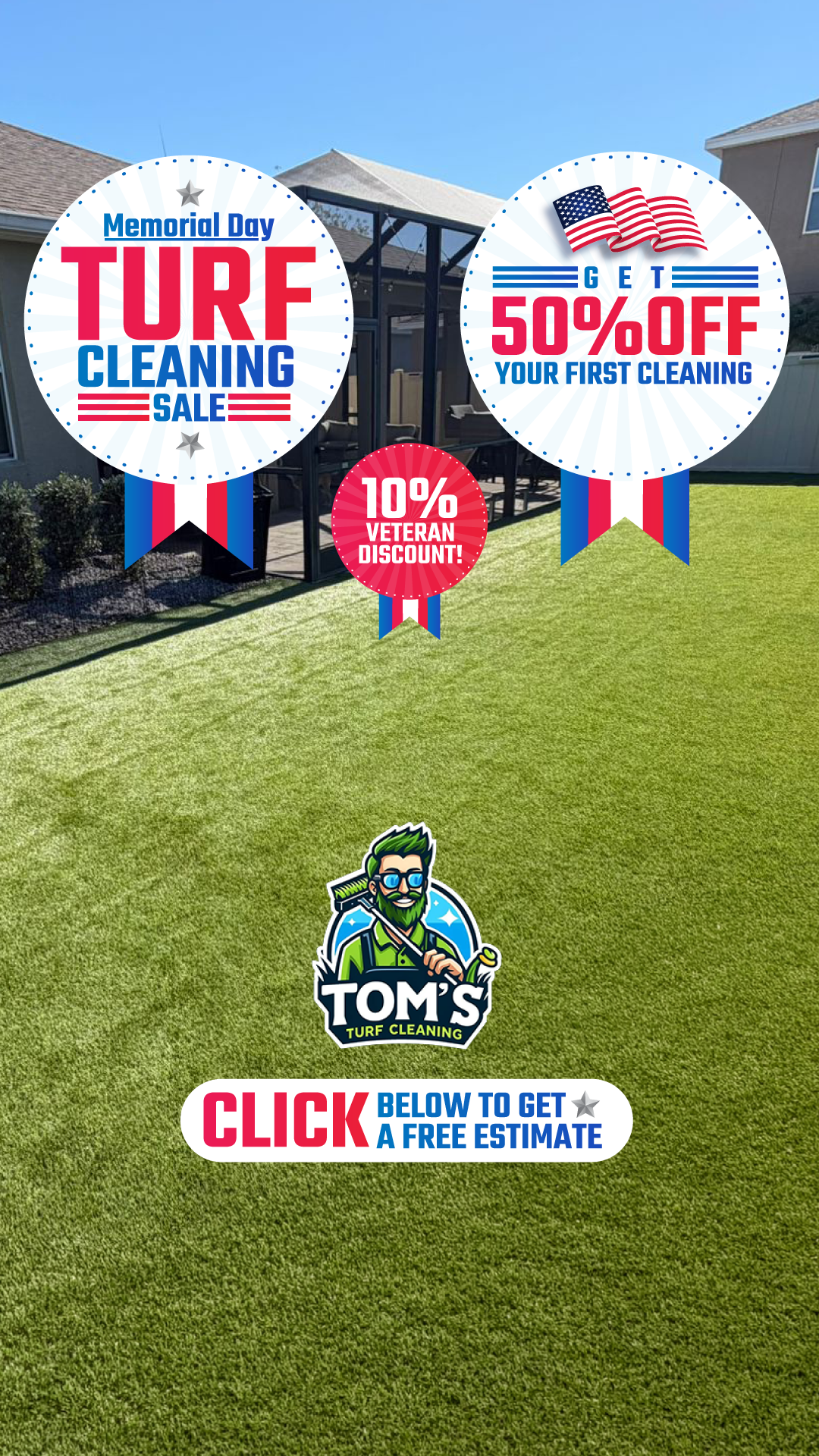 Tom's Turf Cleaning Facebook ad