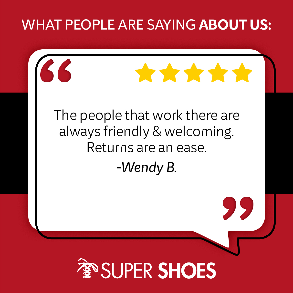 Super Shoes Facebook ad: Don't just take our word for it.