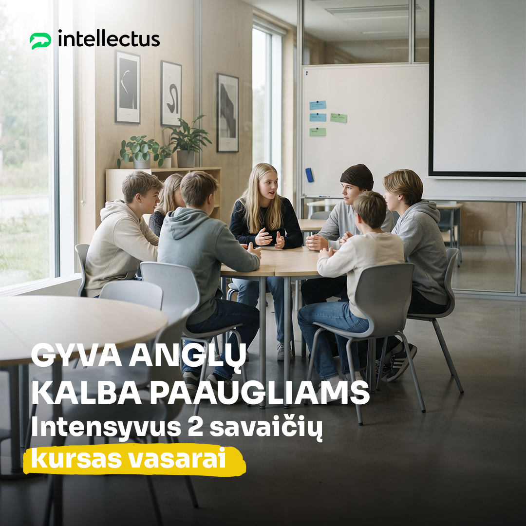 Anglų kalbos mokykla „Intellectus“ Facebook ad